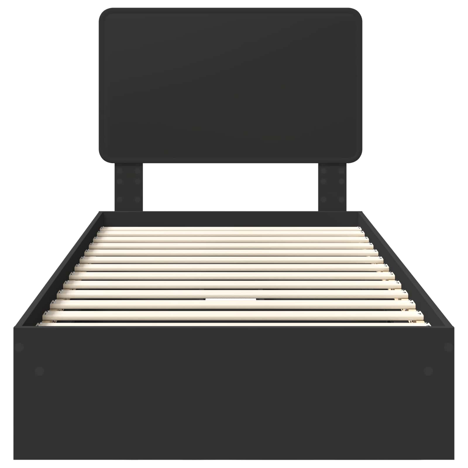 Cadre de lit avec tiroir Noir 90 x 190 cm Bois d'ingénierie - XIOS