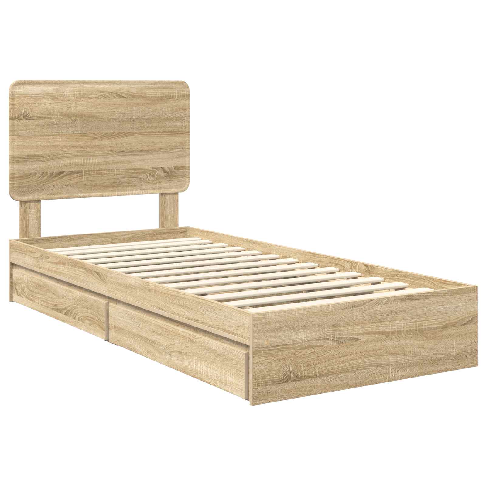 Lit de Rangement Chêne Sonoma 90 x 190 cm Bois d'ingénierie - XIOS
