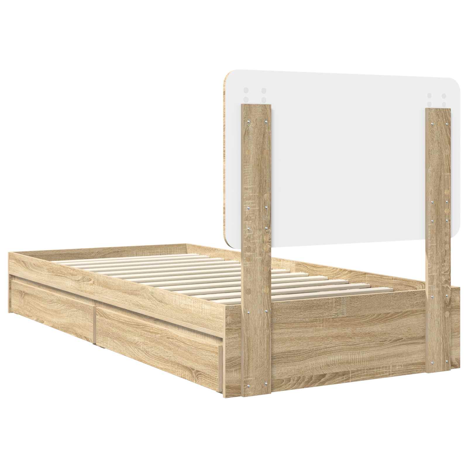 Lit de Rangement Chêne Sonoma 90 x 190 cm Bois d'ingénierie - XIOS
