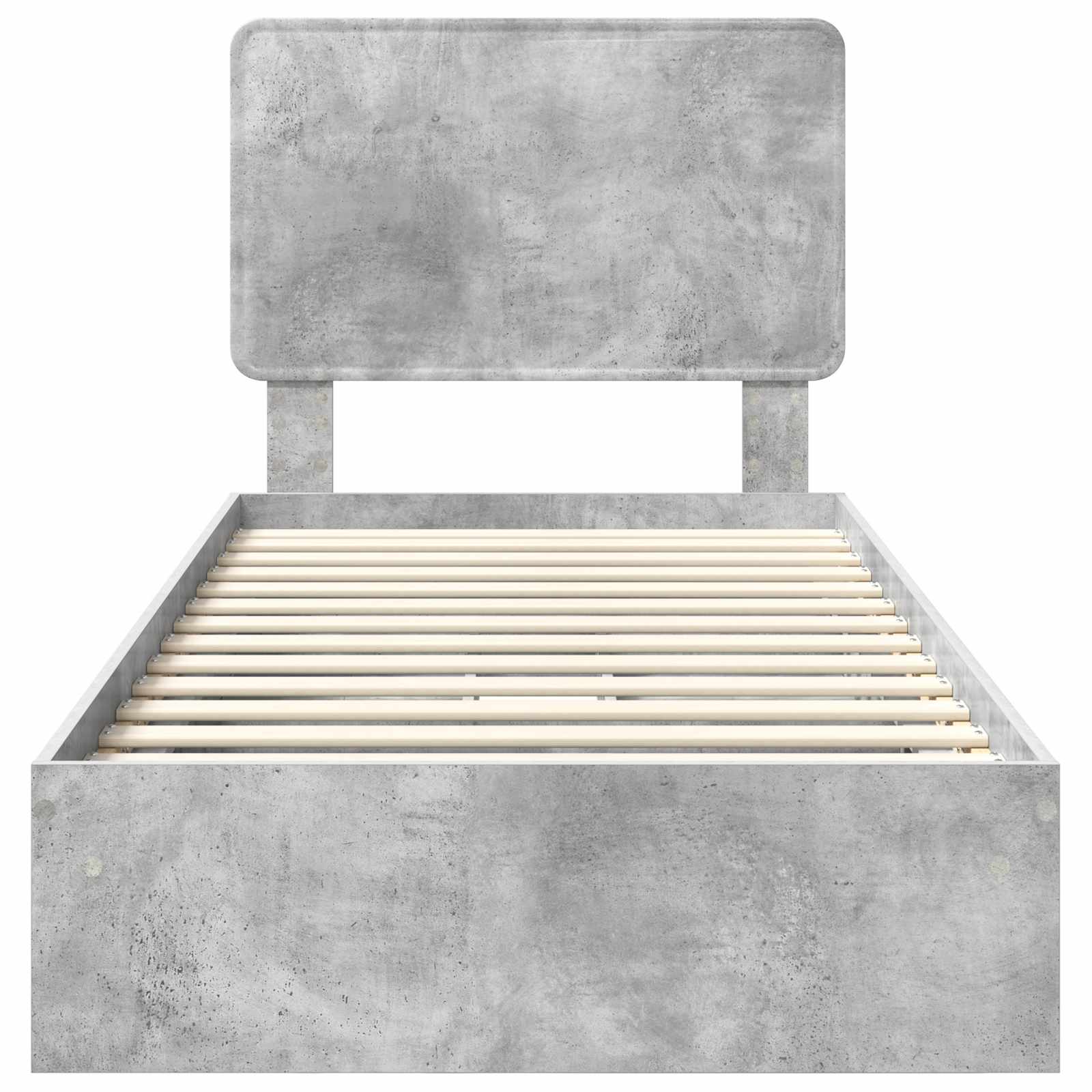Lit de Rangement Gris béton 90 x 190 cm Bois d'ingénierie - XIOS