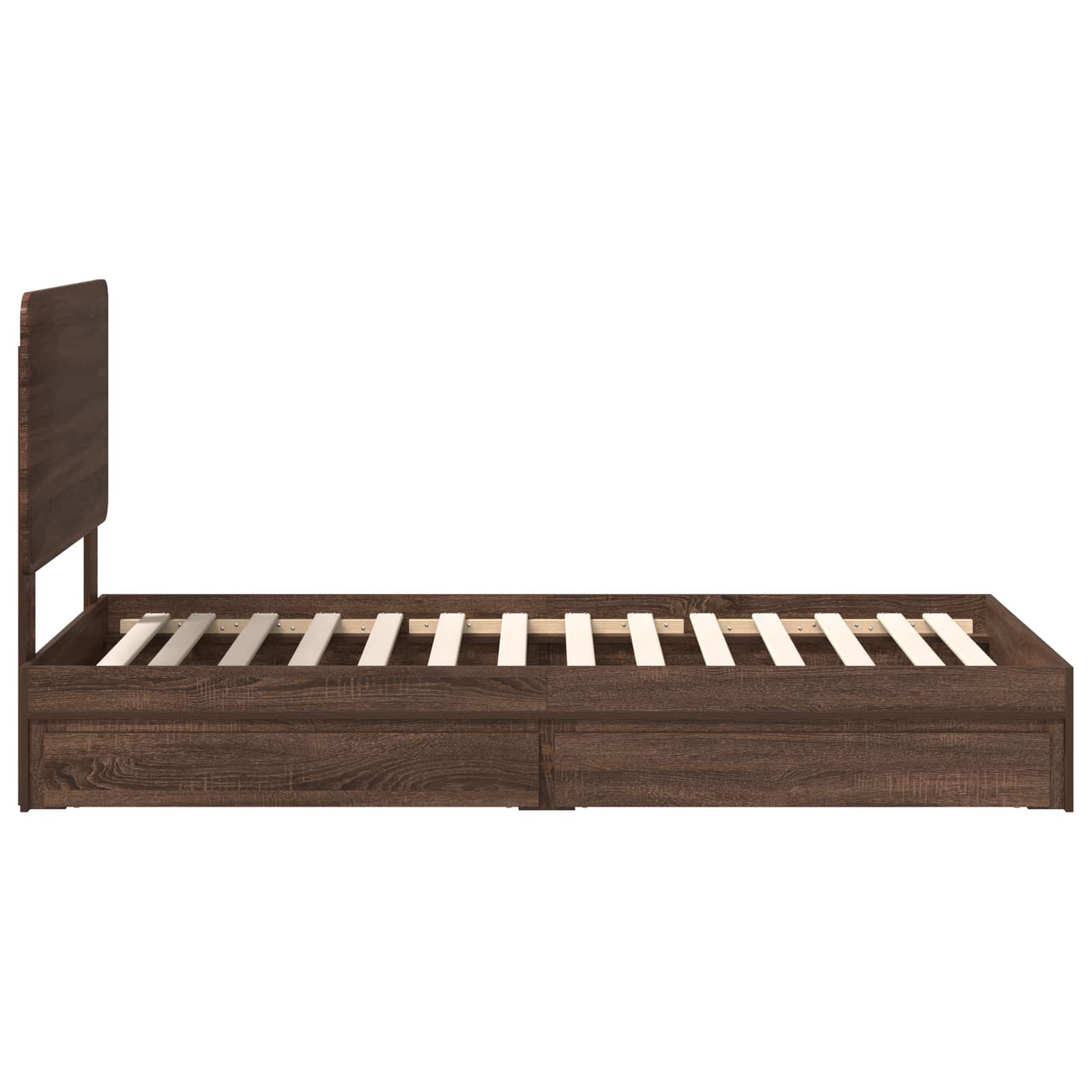 Cadre de lit Chêne brun 75 x 190 cm Bois d'ingénierie - XIOS