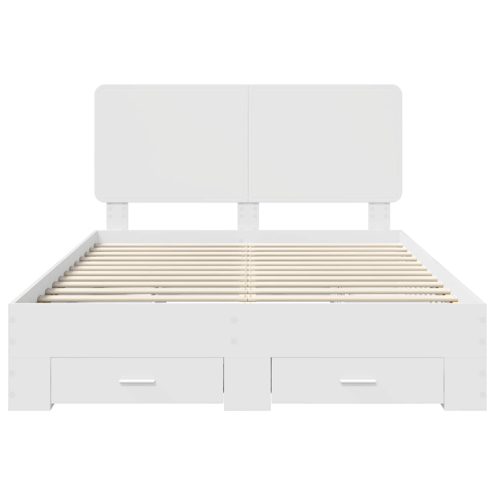 Cadre de lit avec tiroir Blanc 140 x 190 cm Bois d'ingénierie - XIOS