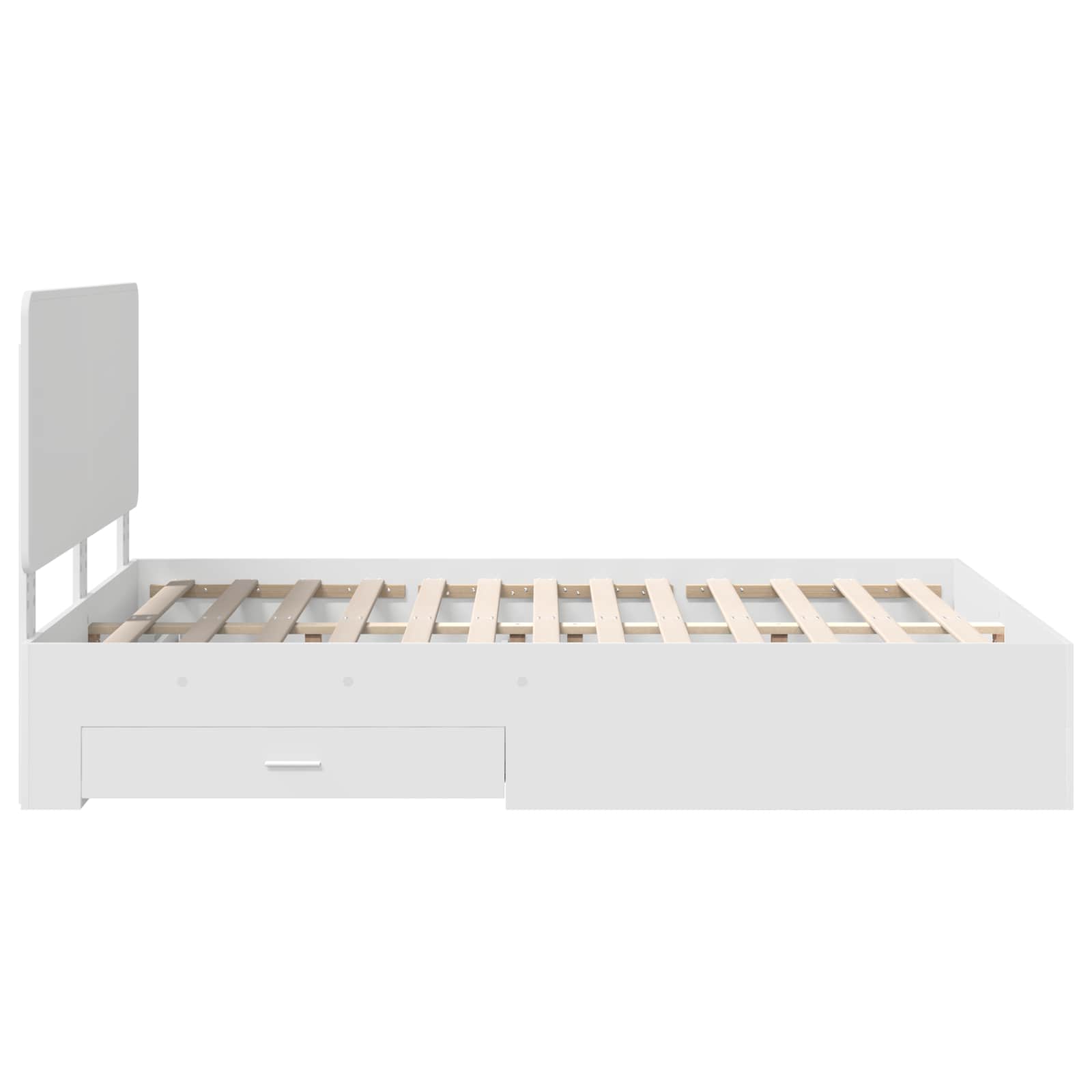 Cadre de lit avec tiroir Blanc 140 x 190 cm Bois d'ingénierie - XIOS
