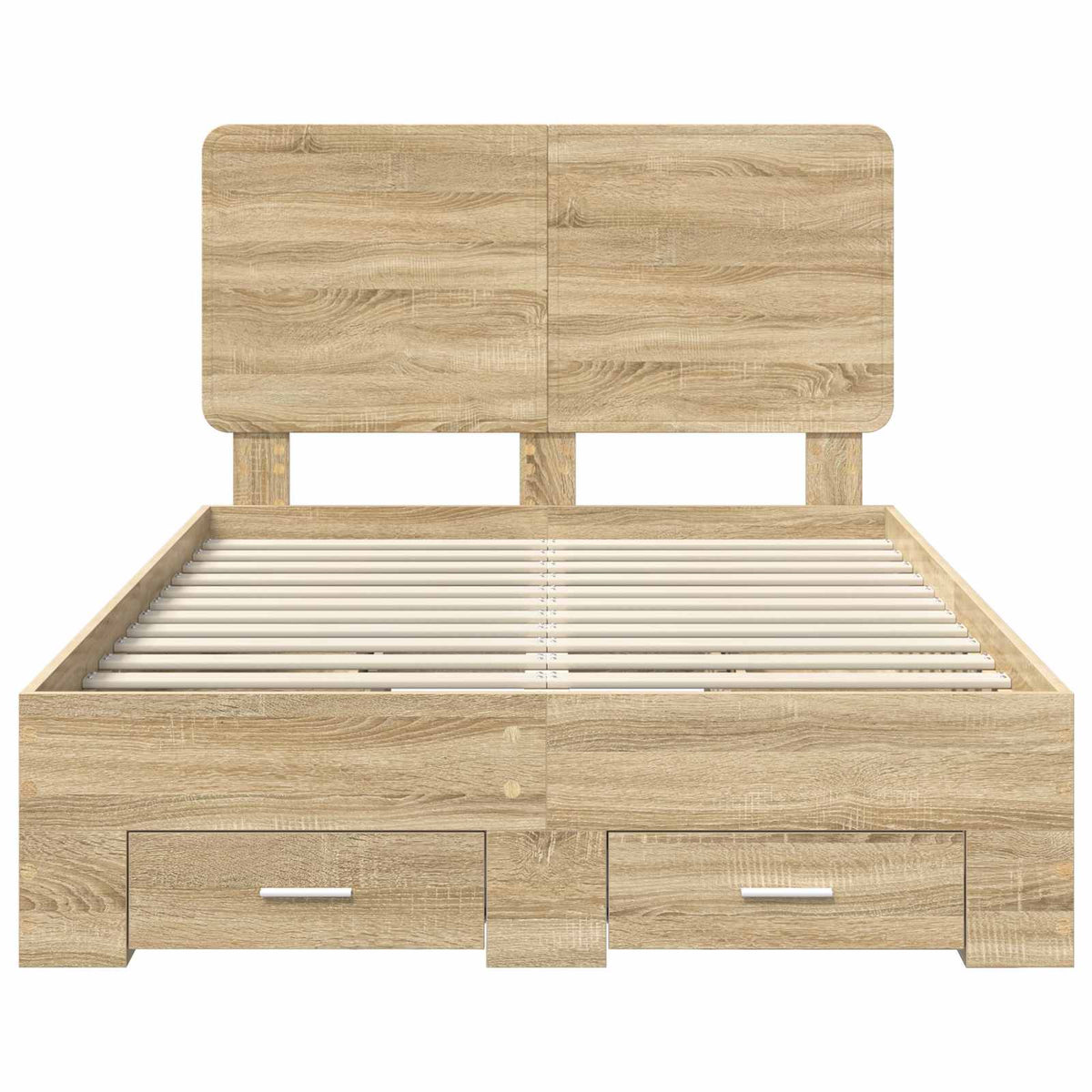 Cadre de lit Chêne Sonoma 135 x 190 cm Bois d'ingénierie