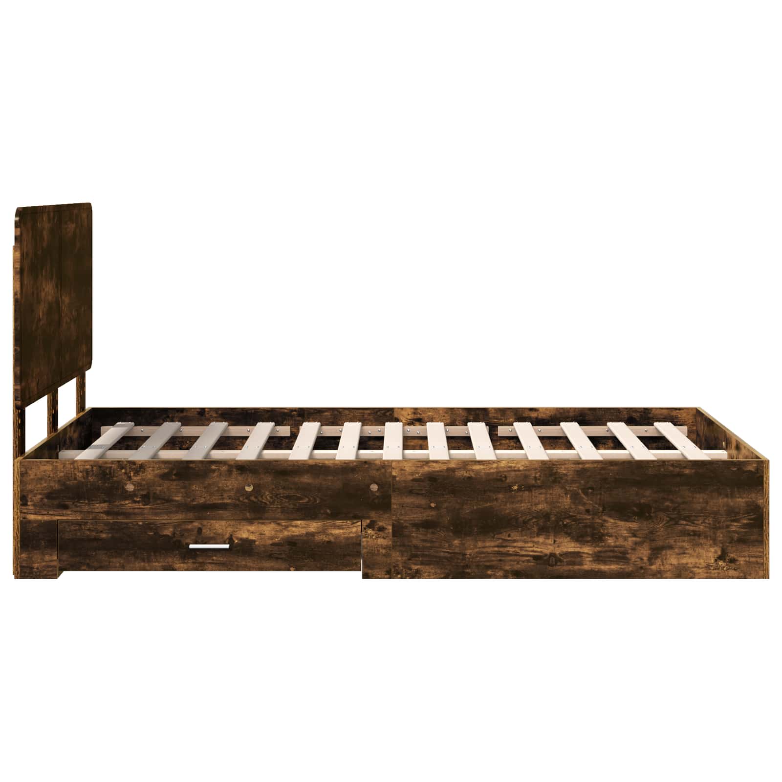 Cadre de lit Chêne fumé 135 x 190 cm Bois d'ingénierie - XIOS