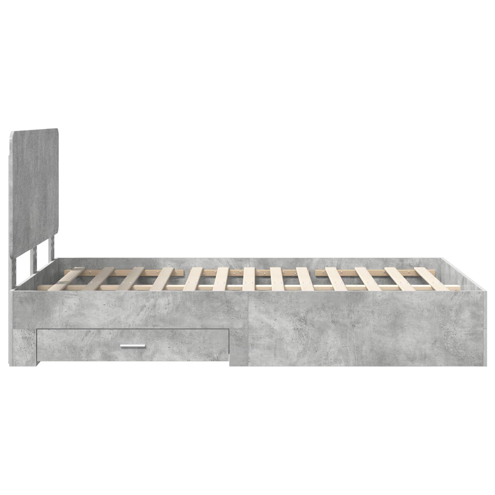 Cadre de lit Gris béton 120 x 200 cm Bois d'ingénierie - XIOS