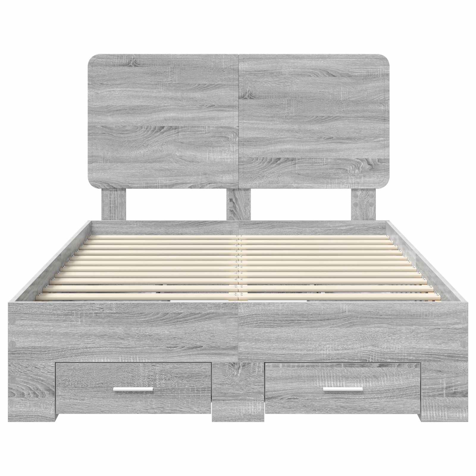 Cadre de lit Gris Sonoma 120 x 190 cm Bois d'ingénierie - XIOS