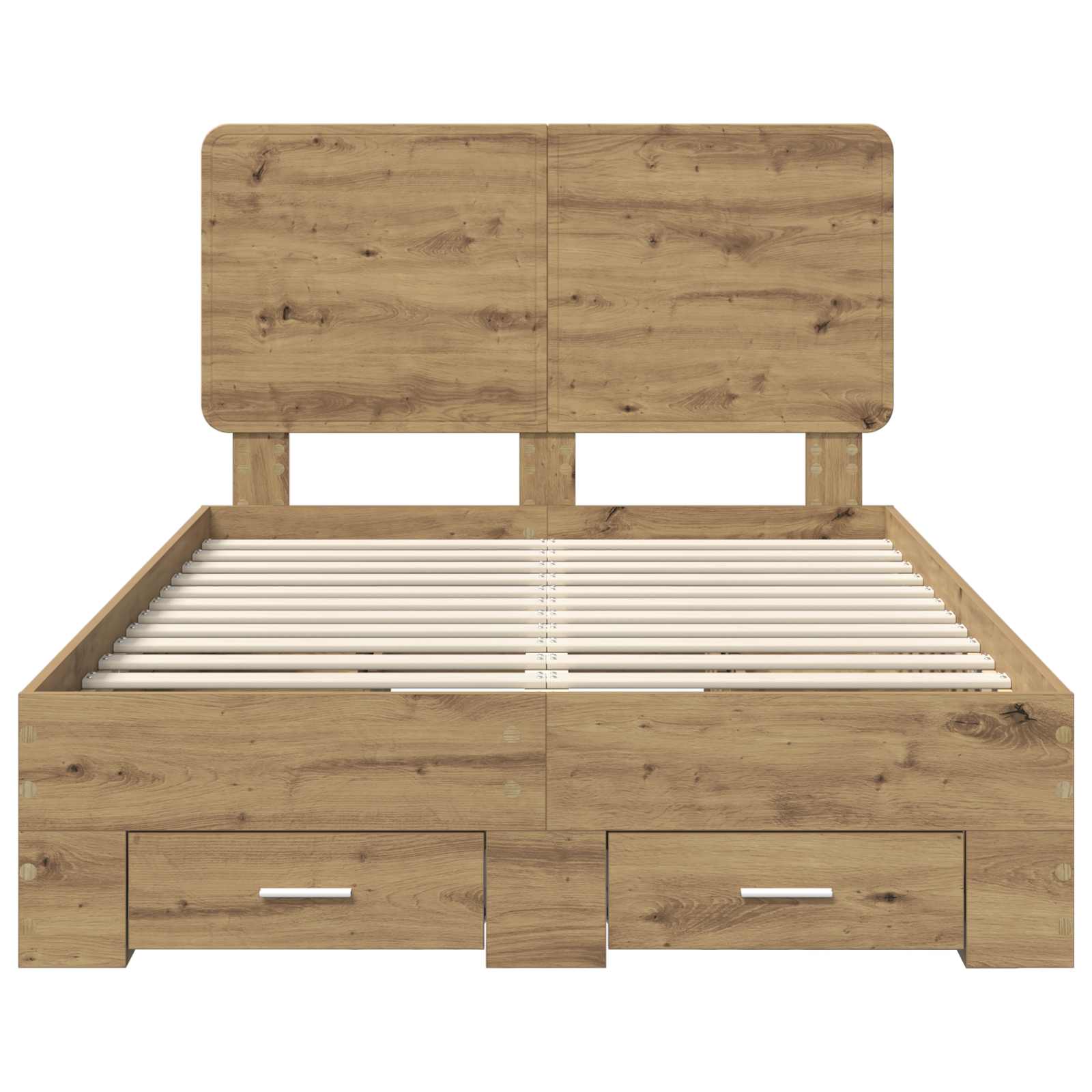 Cadre de lit Chêne artisanal 120 x 190 cm Bois d'ingénierie - XIOS
