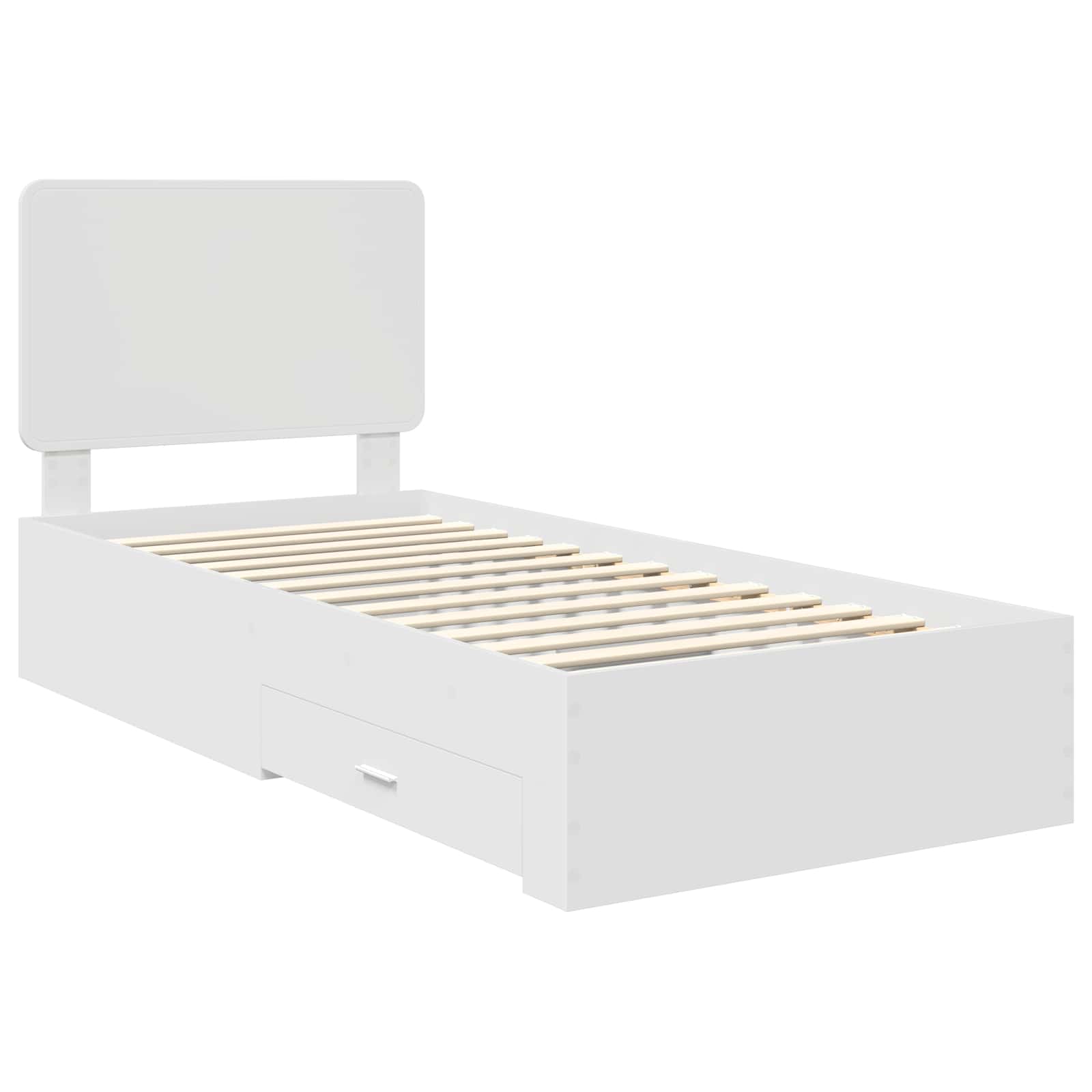 Cadre de lit avec tiroir Blanc 100 x 200 cm Bois d'ingénierie - XIOS
