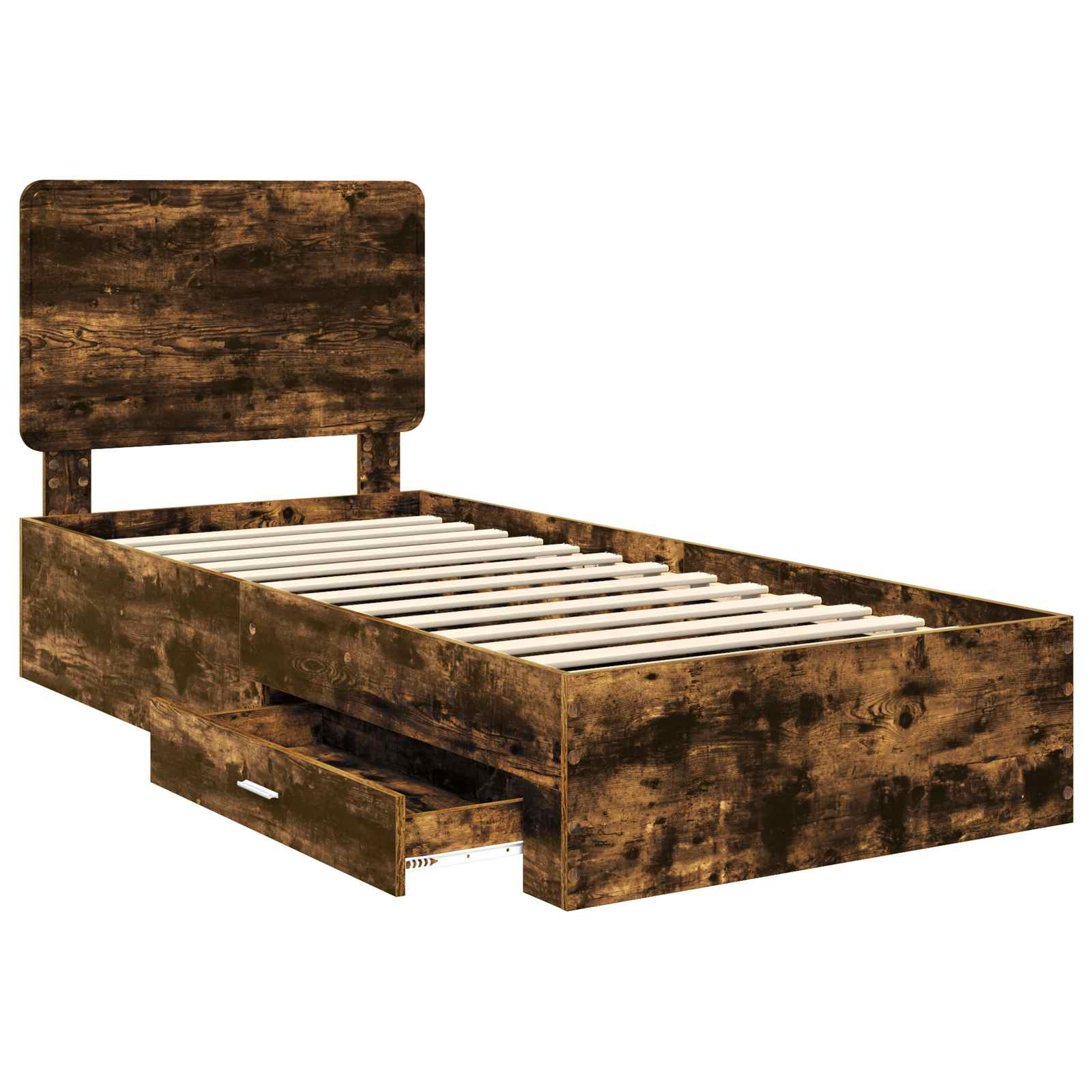 Cadre de lit Chêne fumé 100 x 200 cm Bois d'ingénierie - XIOS