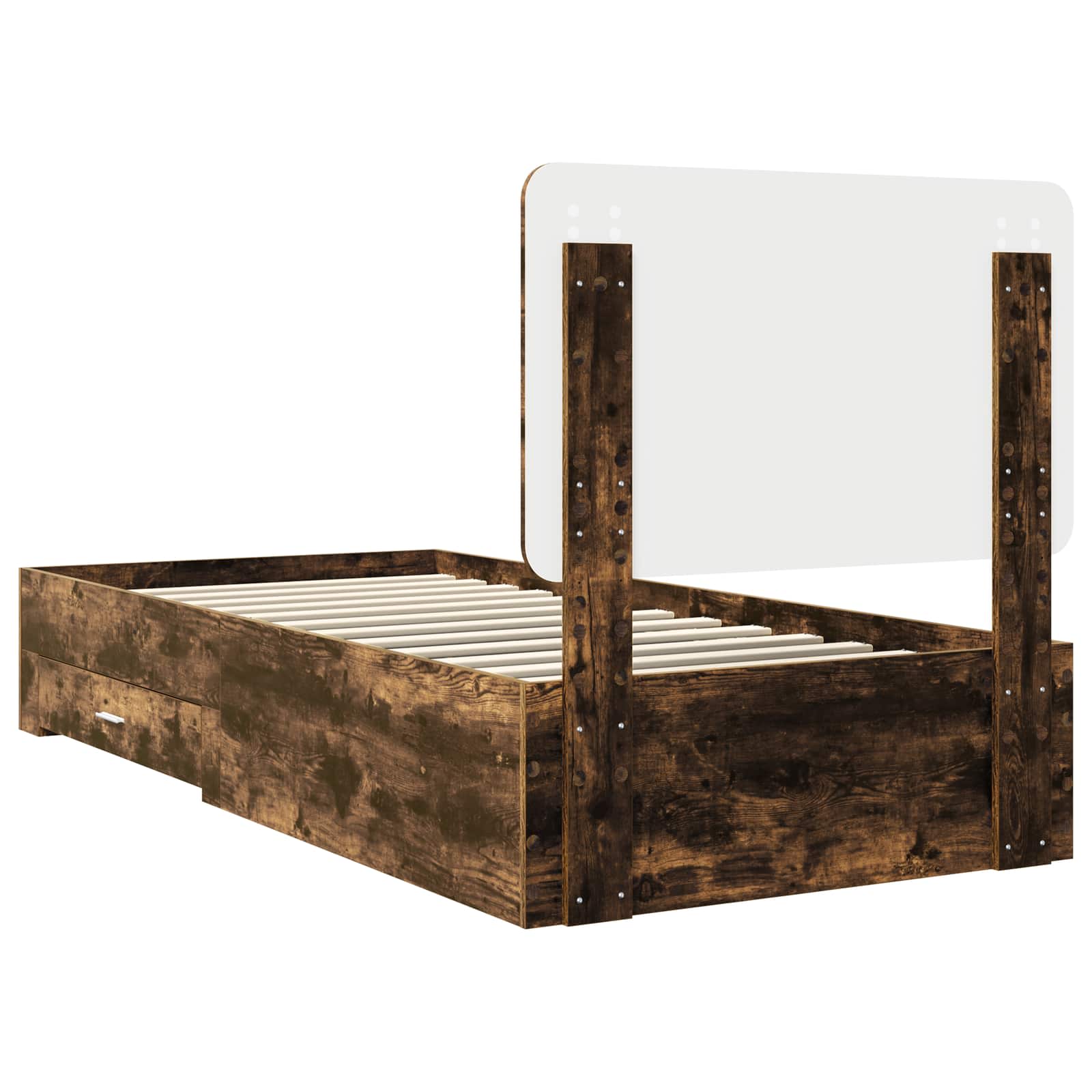 Cadre de lit Chêne fumé 100 x 200 cm Bois d'ingénierie - XIOS