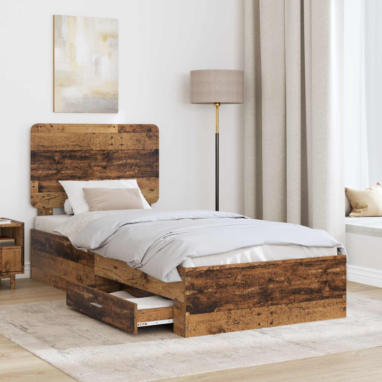 Cadre de lit Bois ancien 100 x 200 cm Bois d'ingénierie - XIOS