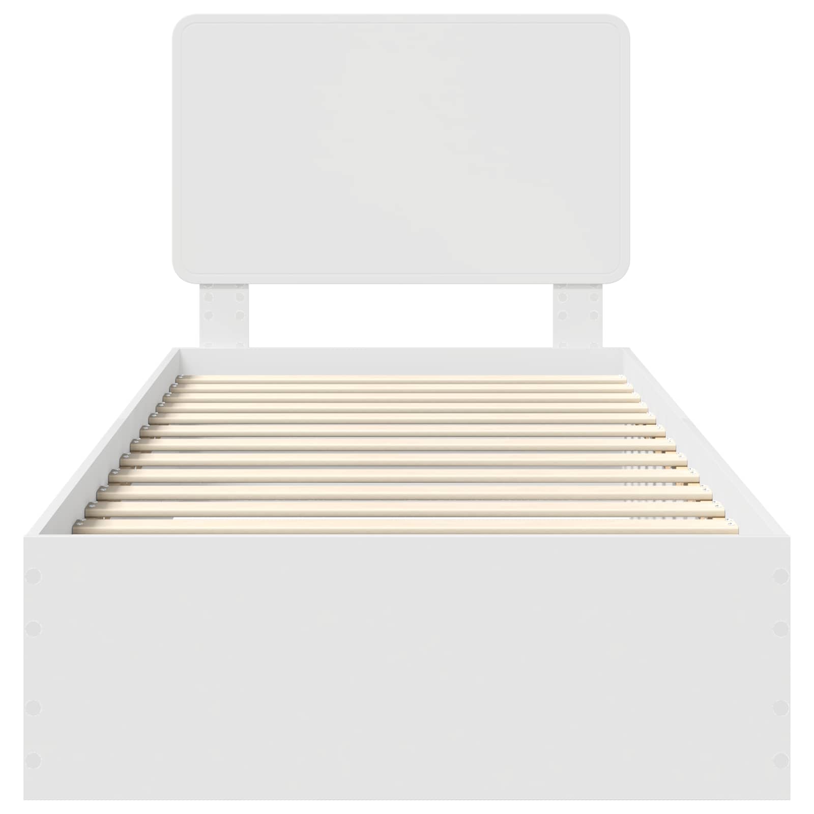Cadre de lit avec tiroir Blanc 90 x 190 cm Bois d'ingénierie - XIOS