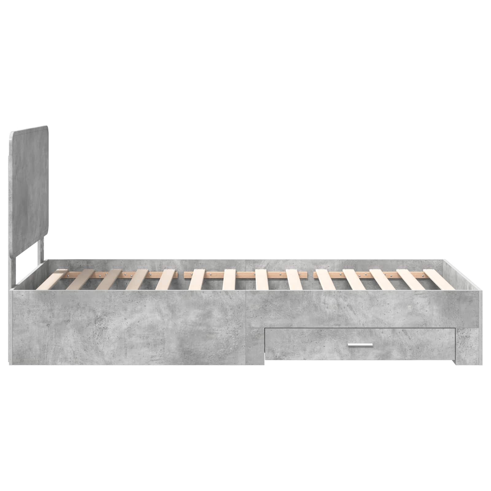 Cadre de lit Gris béton 90 x 190 cm Bois d'ingénierie - XIOS
