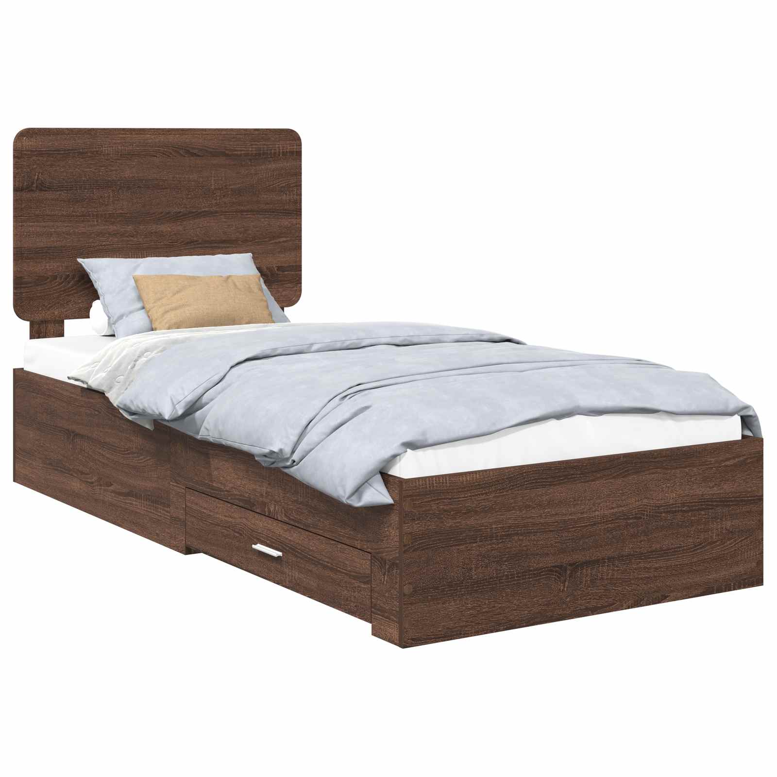 Cadre de lit Chêne brun 75 x 190 cm Bois d'ingénierie - XIOS