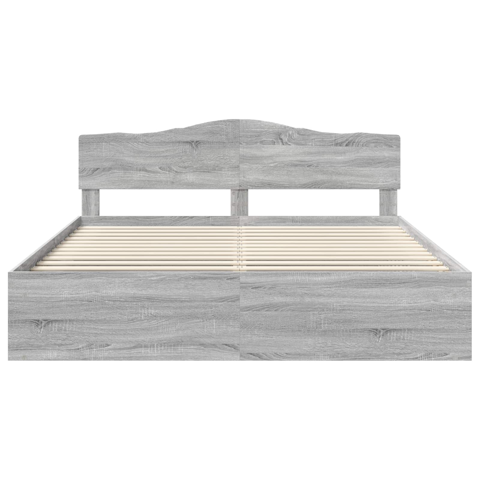 Cadre de lit Gris Sonoma 200 x 200 cm Bois de pin massif - XIOS