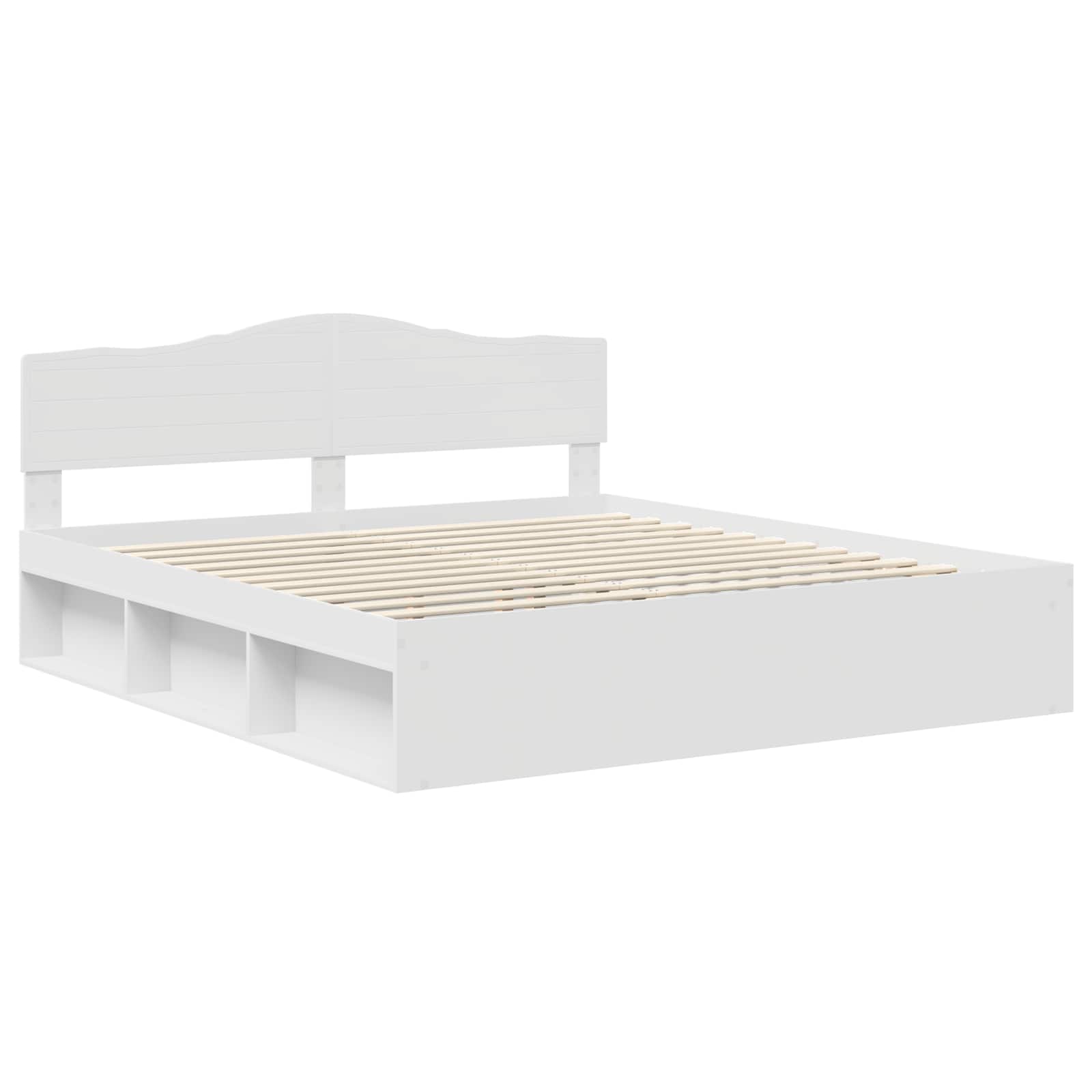 Cadre de lit Blanc 180 x 200 cm Bois de pin massif - XIOS