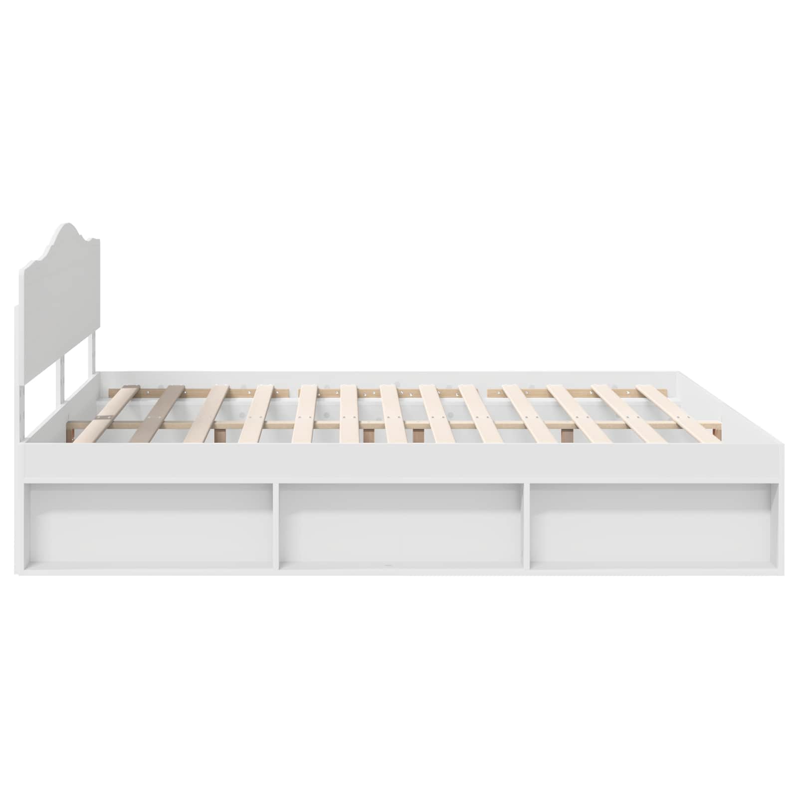 Cadre de lit Blanc 180 x 200 cm Bois de pin massif - XIOS