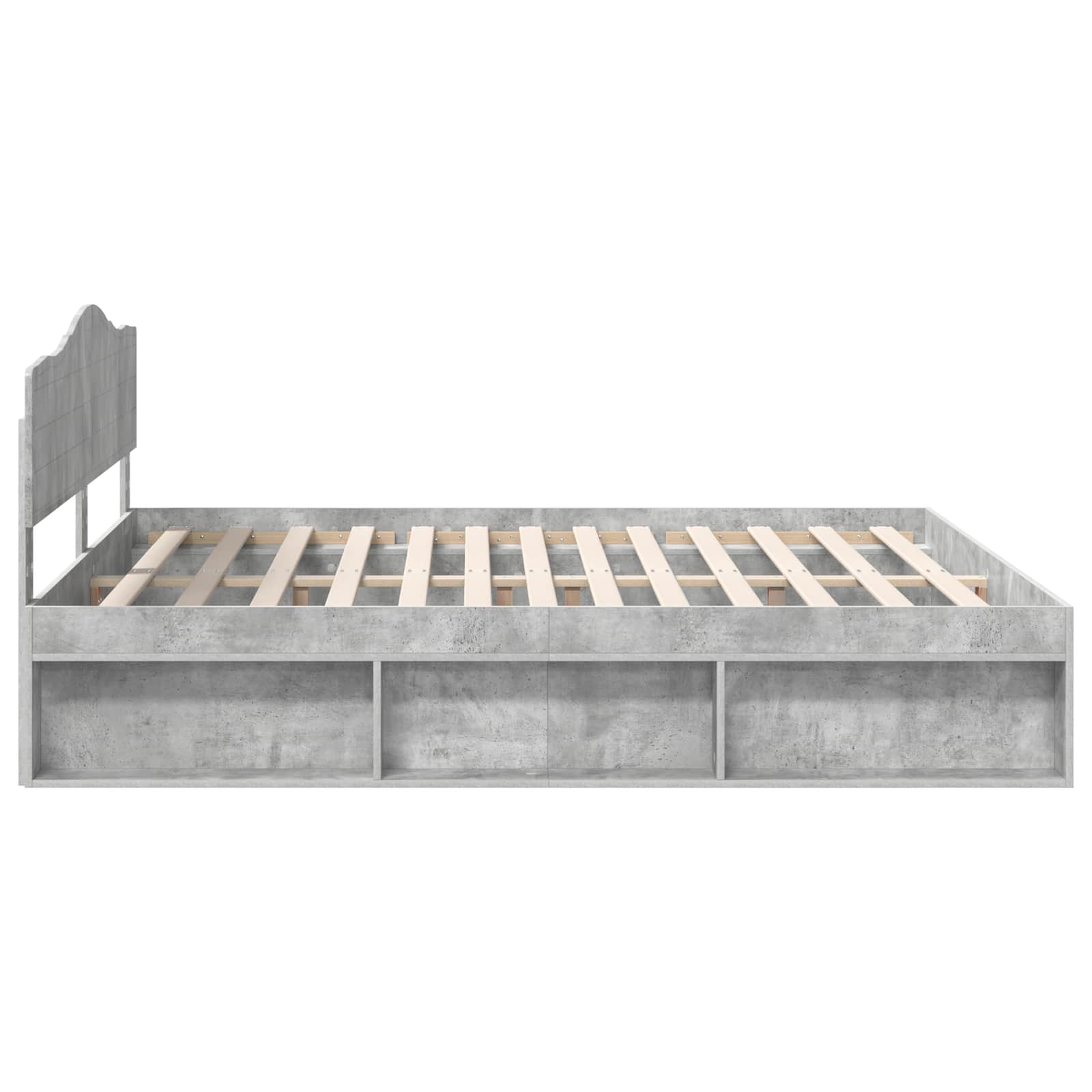 Cadre de lit Béton 180 x 200 cm Bois de pin massif - XIOS