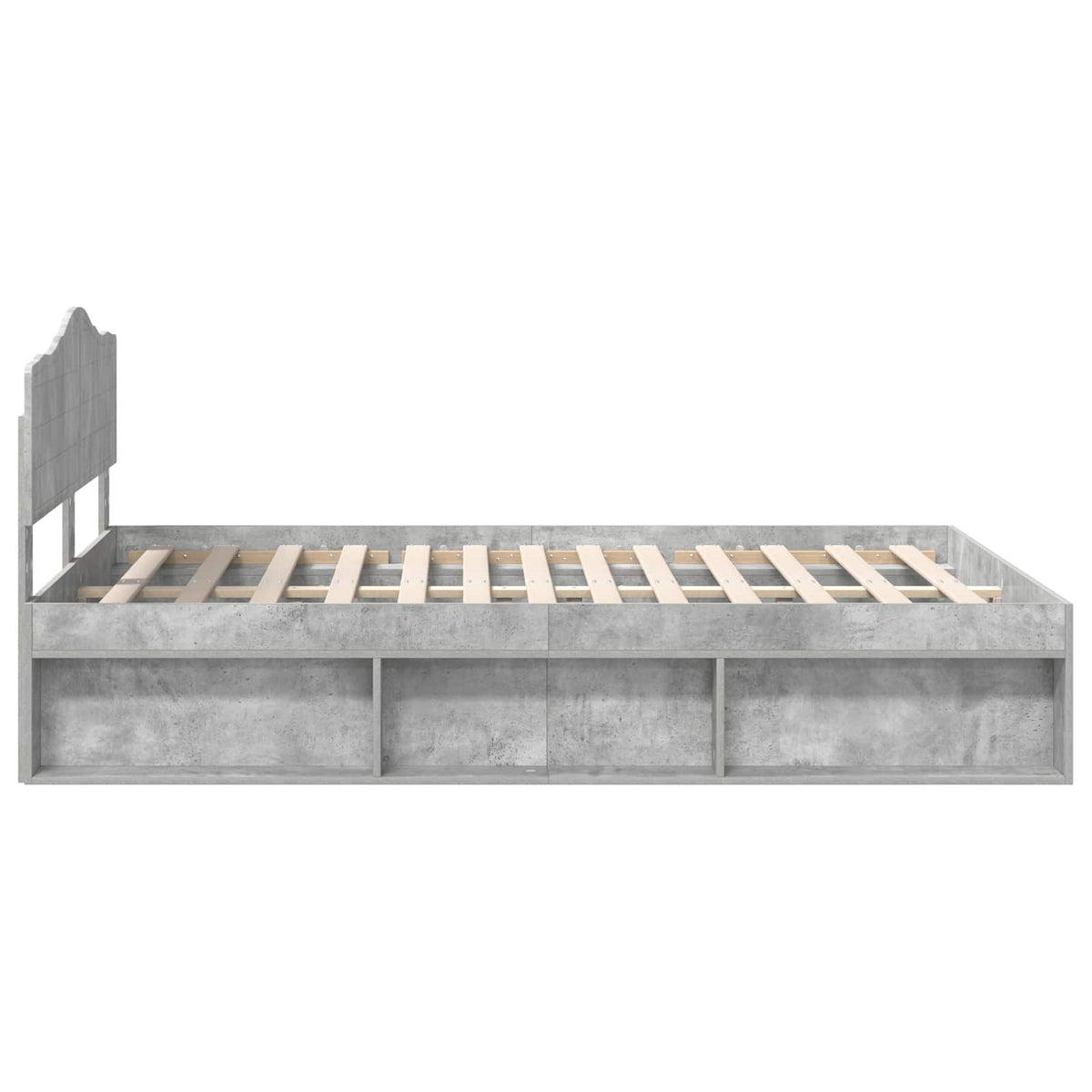 Cadre de lit Béton 160 x 200 cm Bois de pin massif