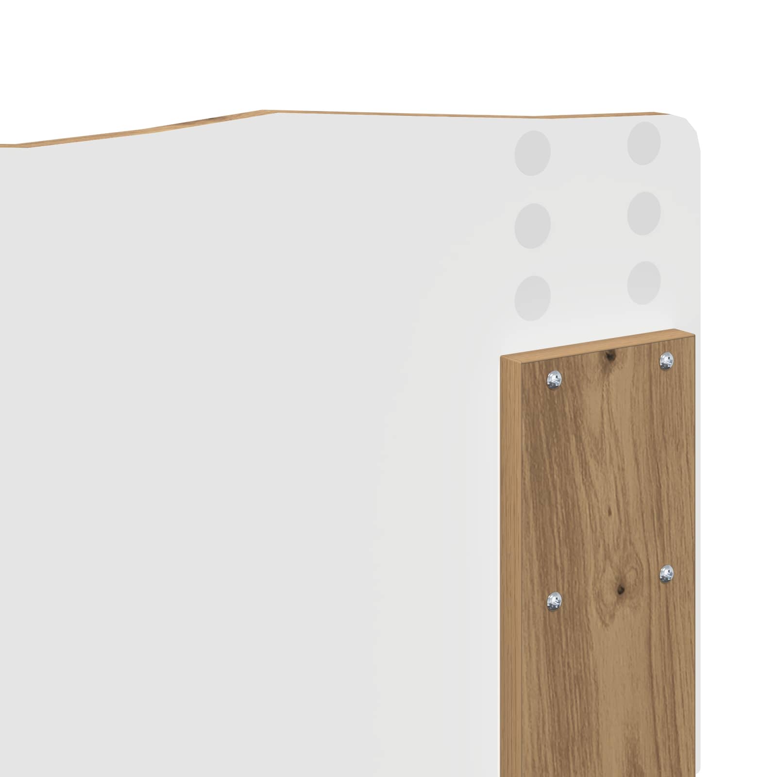Cadre de lit Chêne artisan 150 x 200 cm Bois de pin massif - XIOS