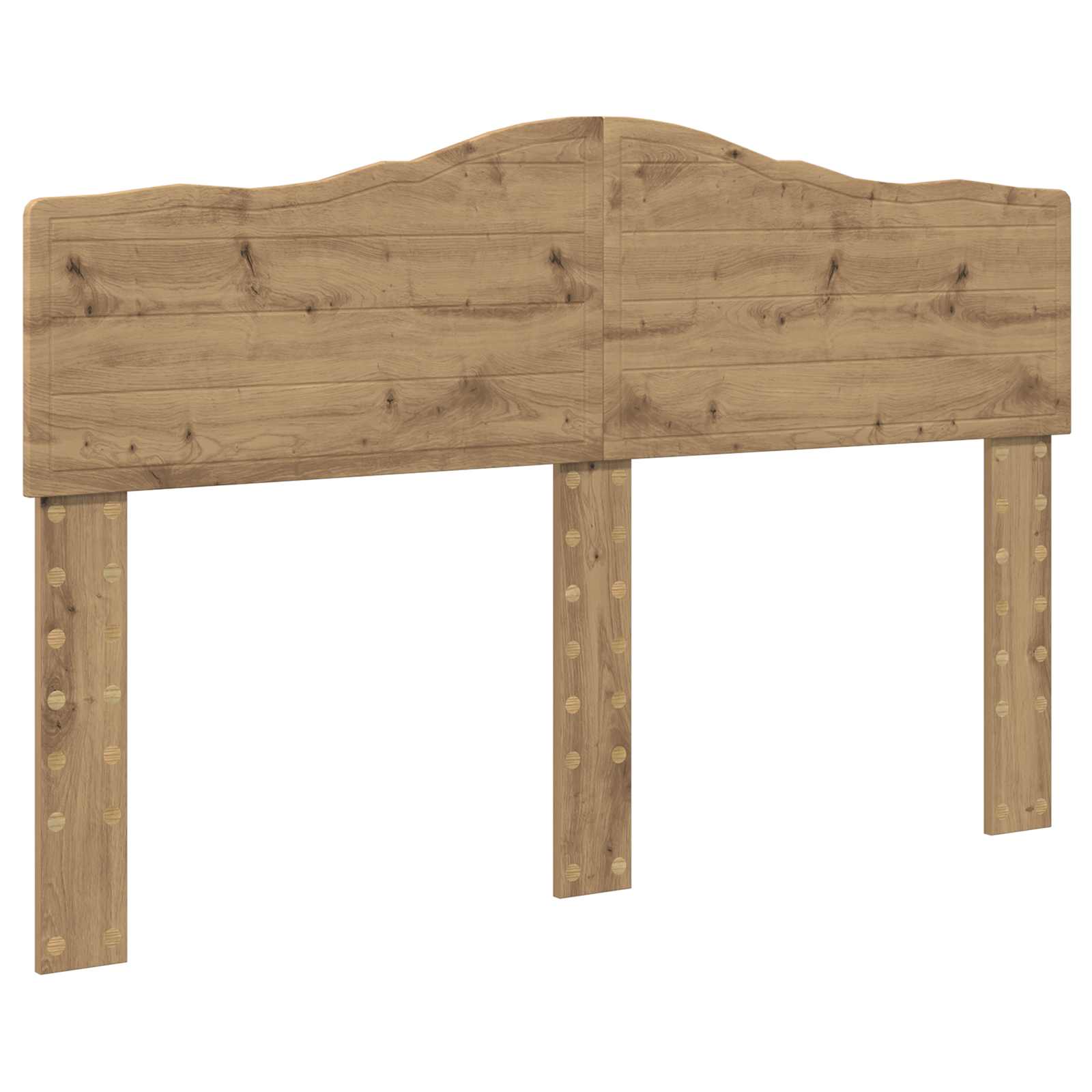 Cadre de lit Chêne artisan 150 x 200 cm Bois de pin massif - XIOS