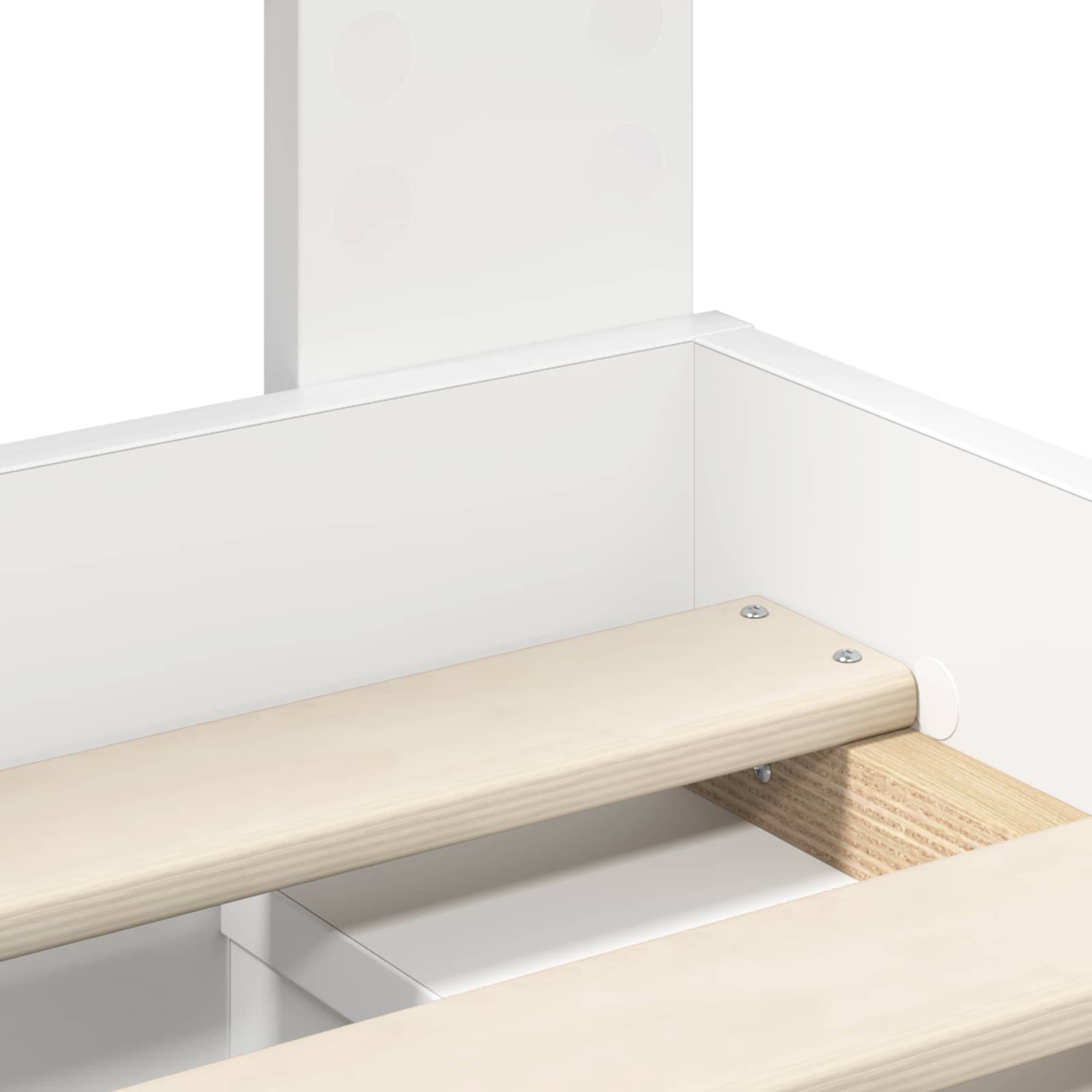 Cadre de lit Blanc 140 x 200 cm Bois de pin massif - XIOS