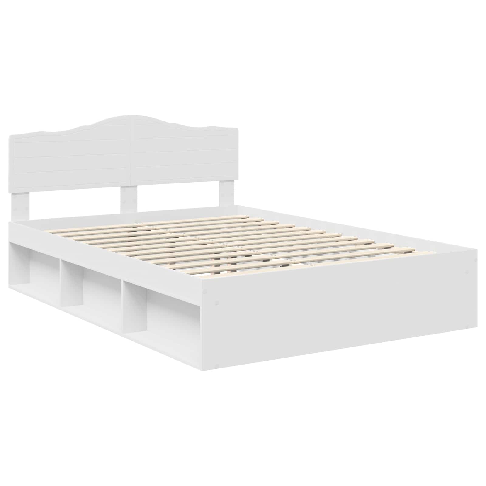 Cadre de lit Blanc 140 x 200 cm Bois de pin massif - XIOS