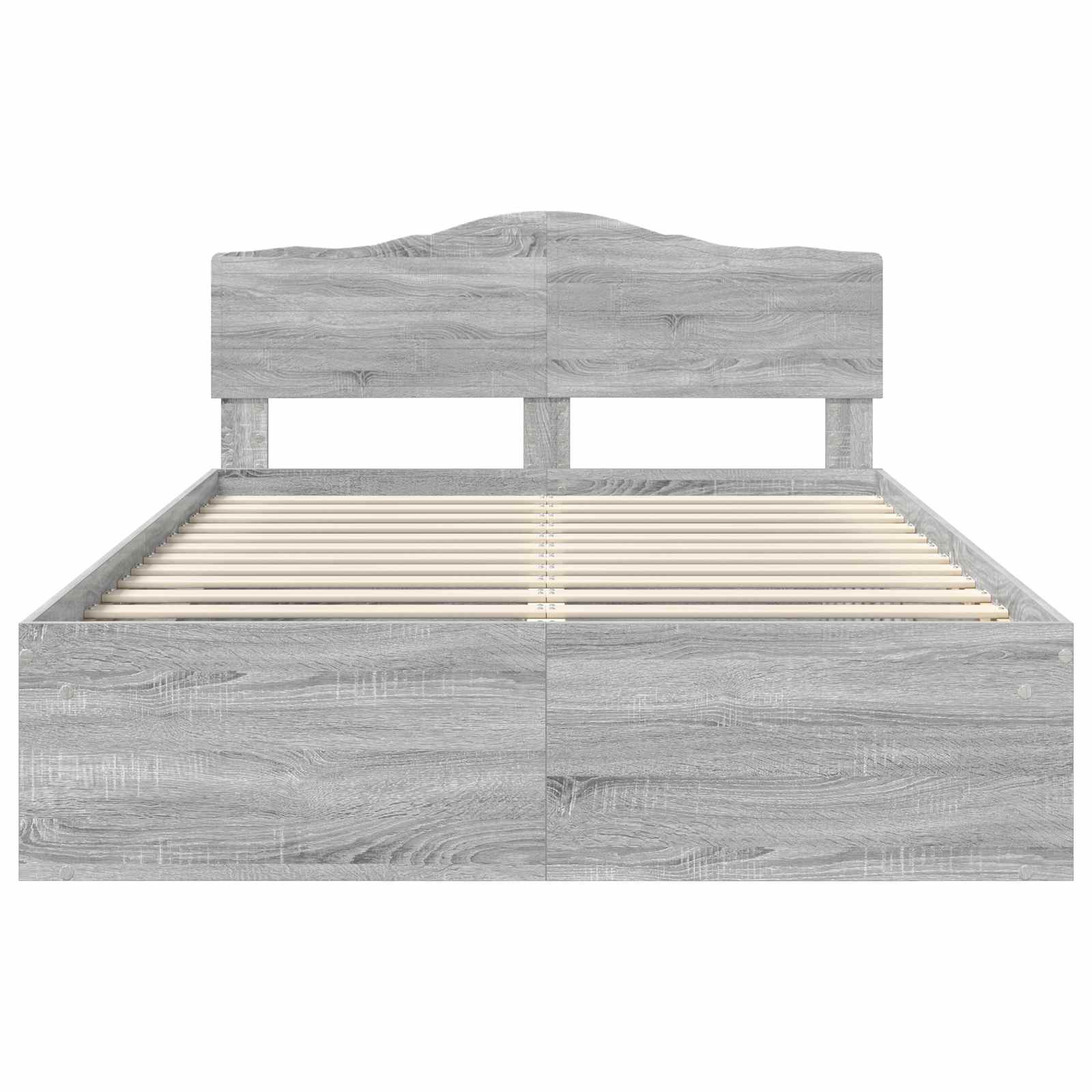 Cadre de lit Gris Sonoma 140 x 190 cm Bois de pin massif - XIOS