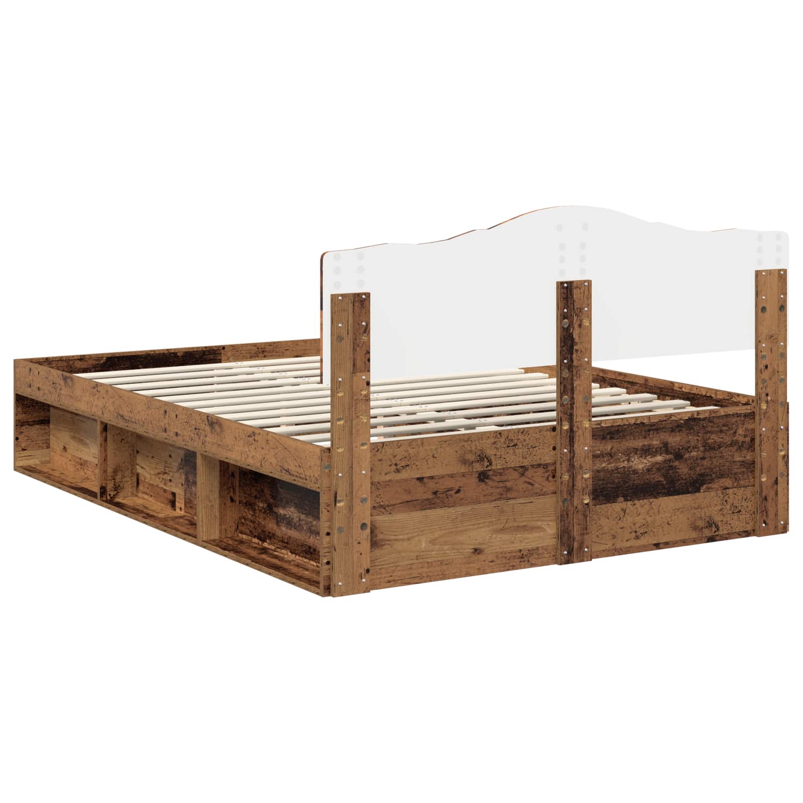 Cadre de lit Bois ancien 140 x 190 cm Bois de pin massif - XIOS