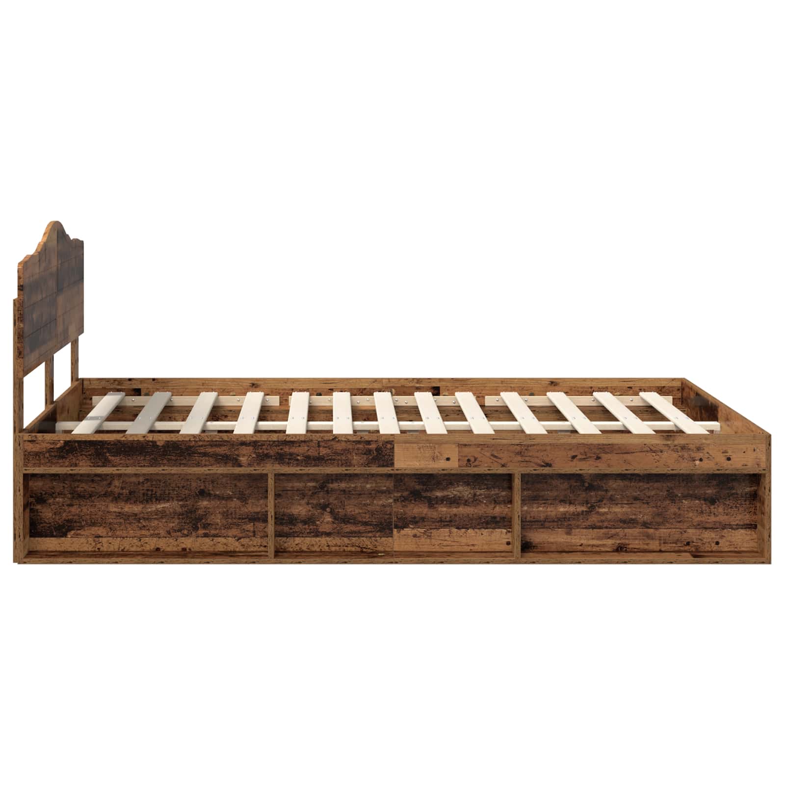 Cadre de lit Bois ancien 140 x 190 cm Bois de pin massif - XIOS