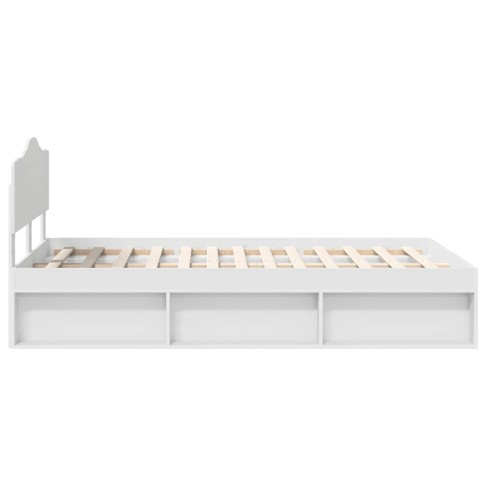 Cadre de lit avec tête de lit Blanc 135 x 190 cm Pin massif - XIOS