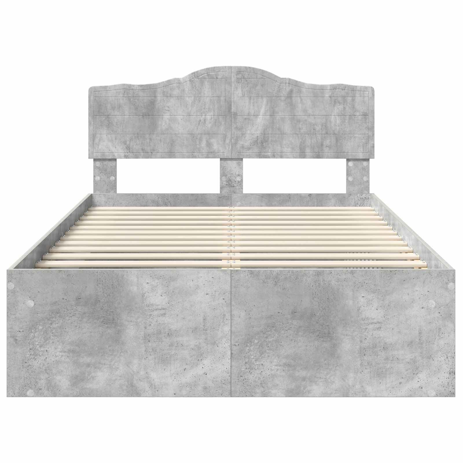 Cadre de lit Béton 120 x 200 cm Bois de pin massif - XIOS