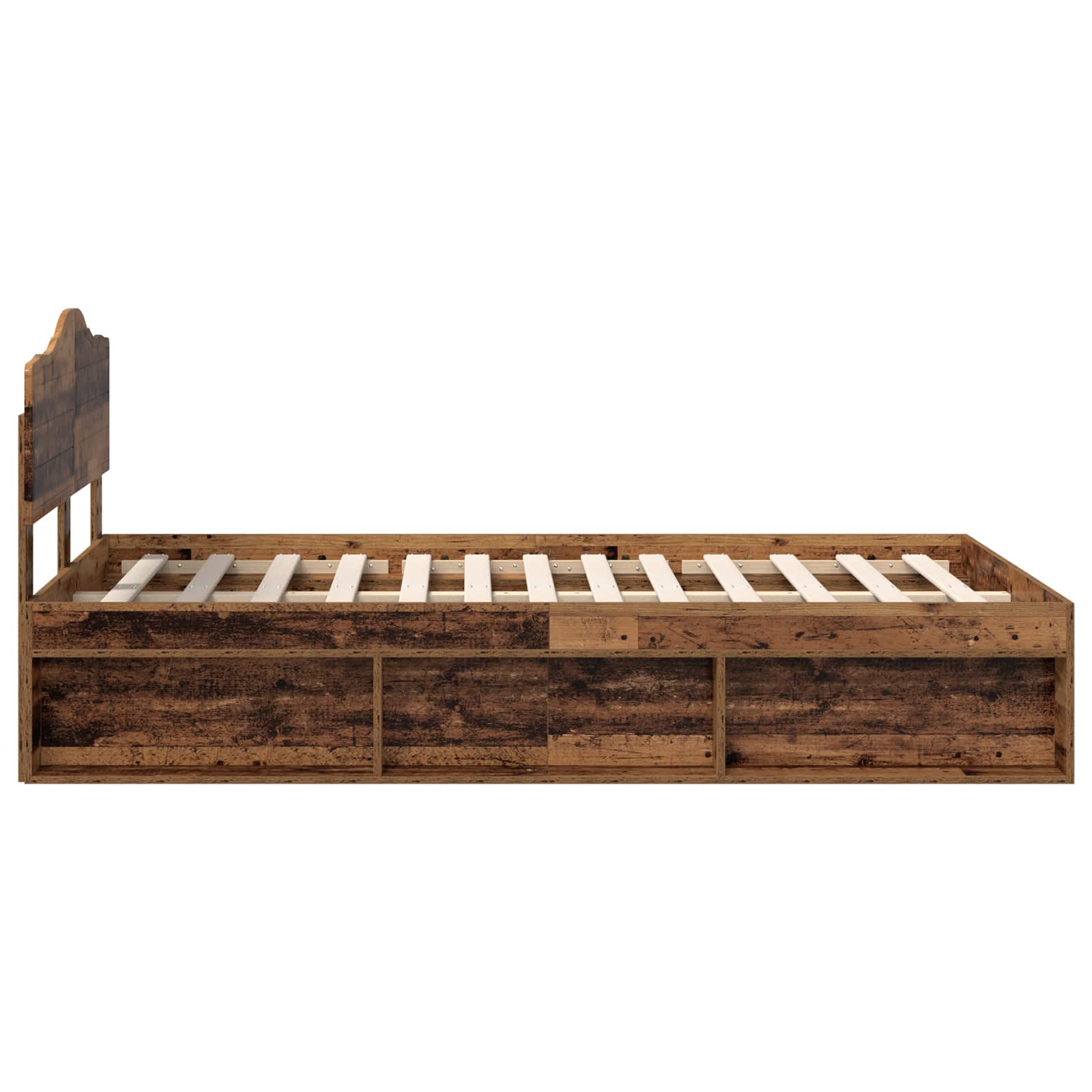 Cadre de lit Bois ancien 120 x 200 cm Bois de pin massif - XIOS