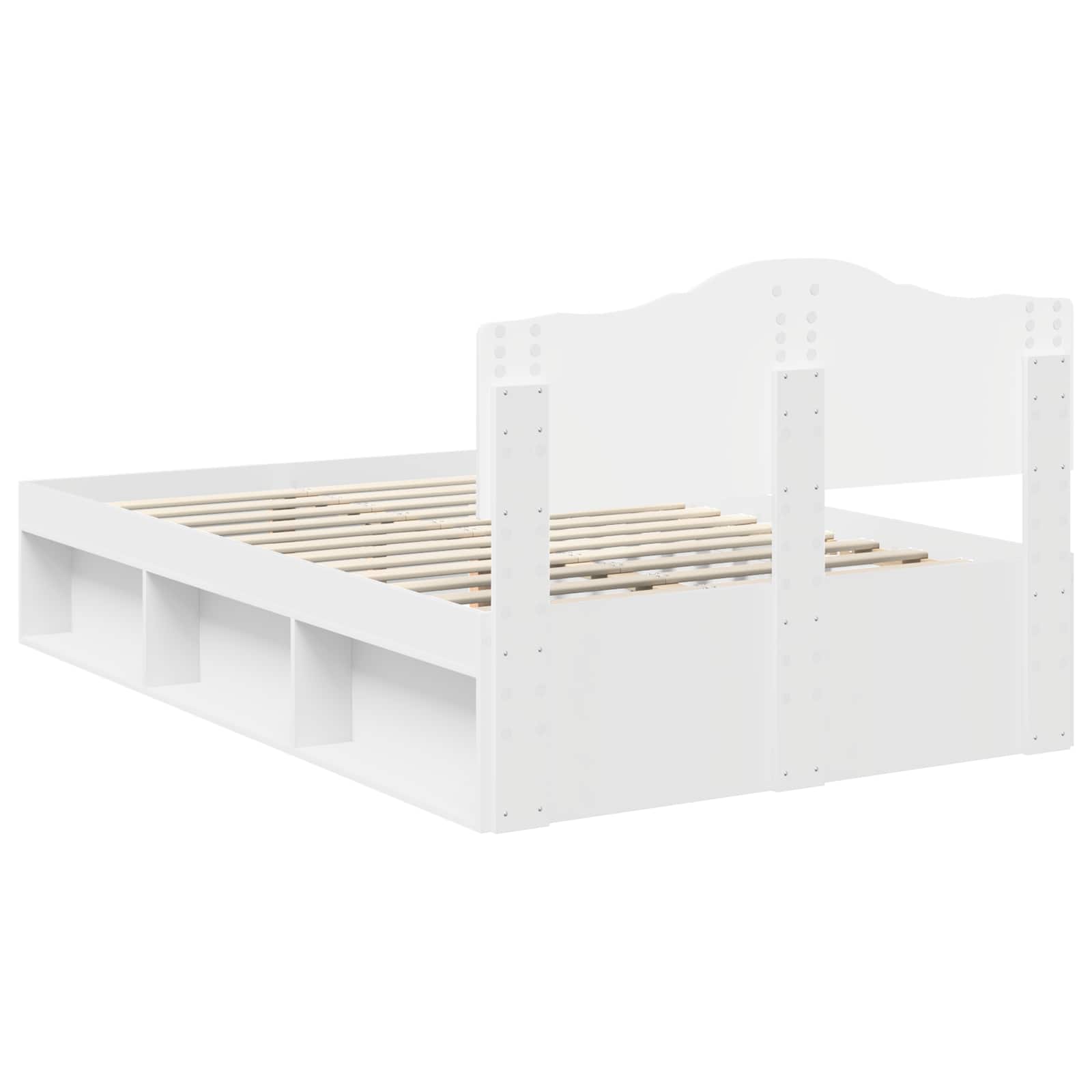 Cadre de lit Blanc 120 x 190 cm Bois de pin massif - XIOS