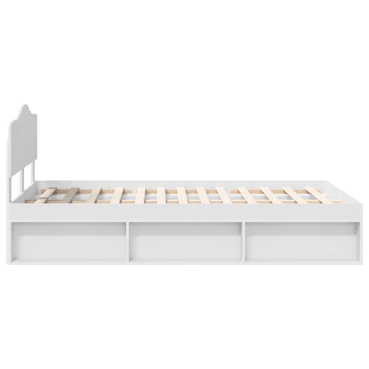 Cadre de lit Blanc 120 x 190 cm Bois de pin massif