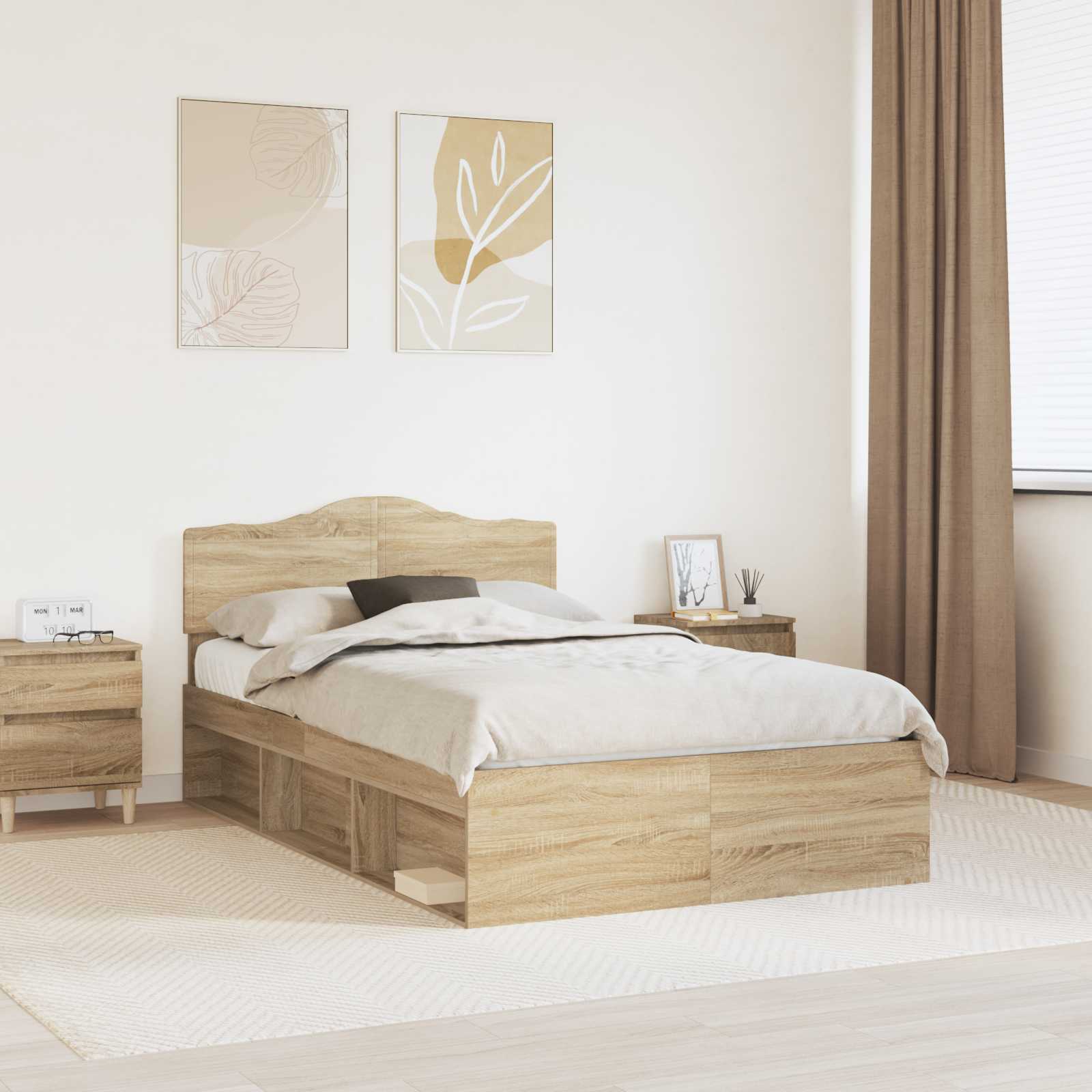Cadre de lit Sonoma 120 x 190 cm Bois de pin massif - XIOS