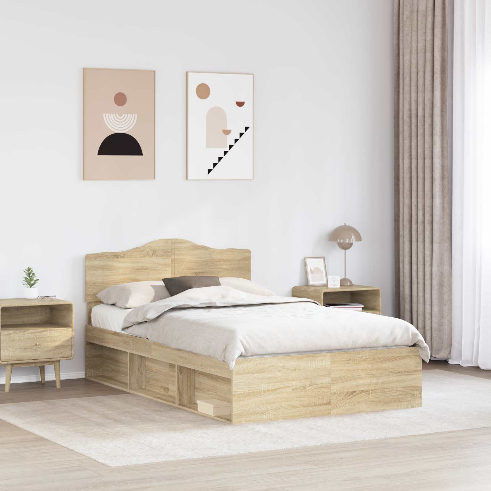 Cadre de lit Sonoma 120 x 190 cm Bois de pin massif - XIOS