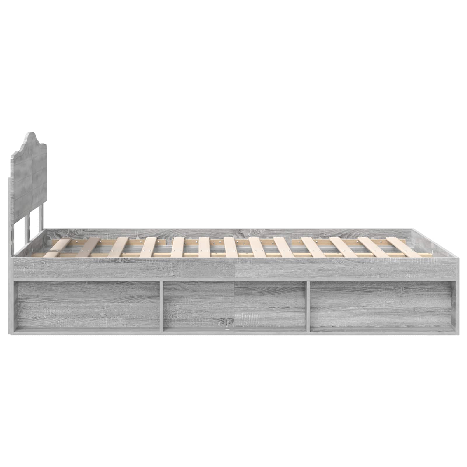 Cadre de lit Gris Sonoma 120 x 190 cm Bois de pin massif - XIOS