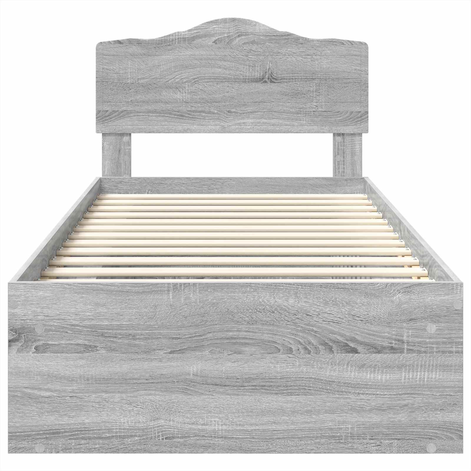 Cadre de lit Gris Sonoma 100 x 200 cm Bois de pin massif - XIOS