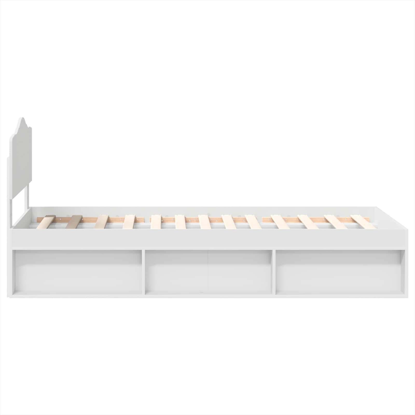 Cadre de lit Blanc 90 x 200 cm Bois de pin massif - XIOS