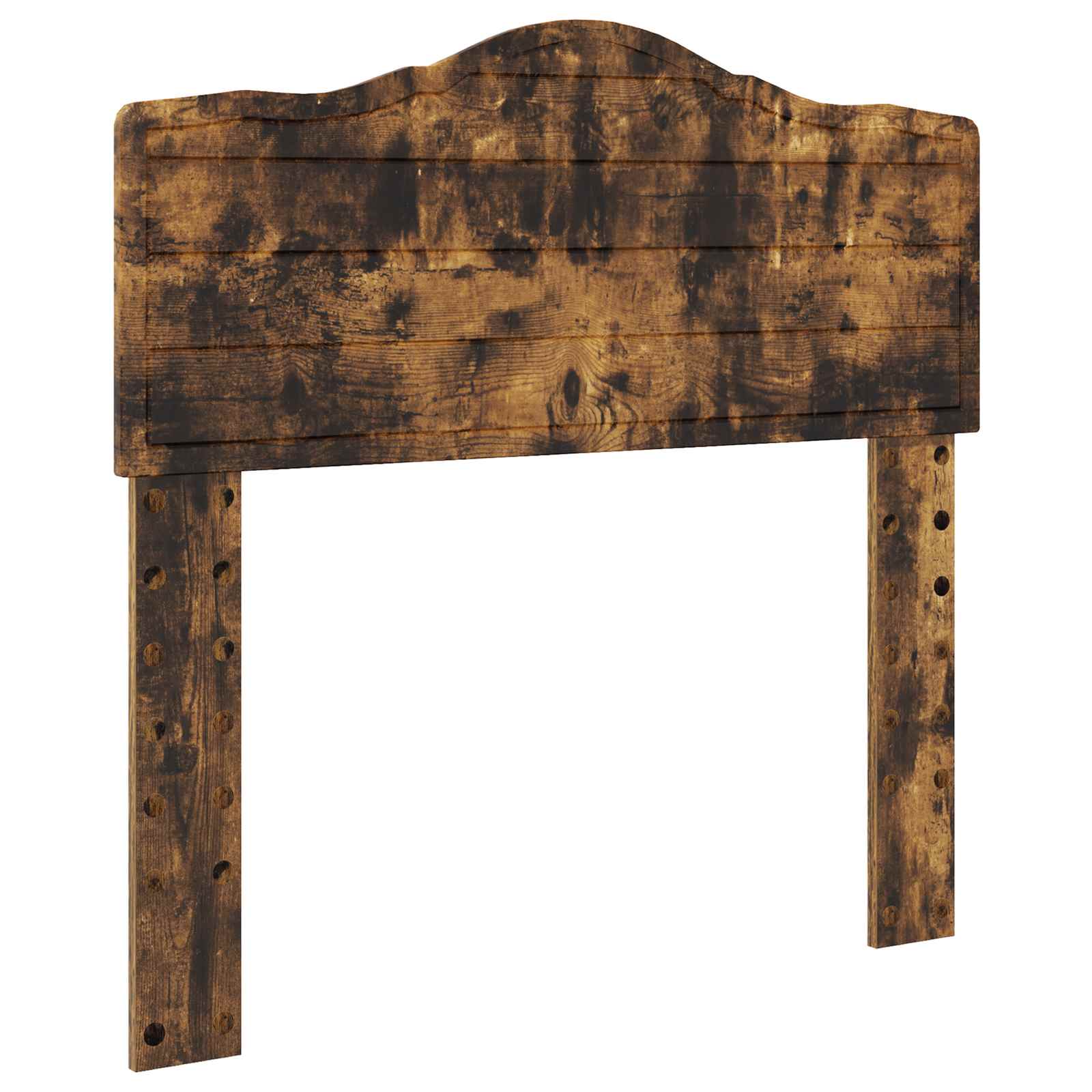 Cadre de lit avec tête de lit Chêne fumé 90 x 200 cm Pin massif - XIOS