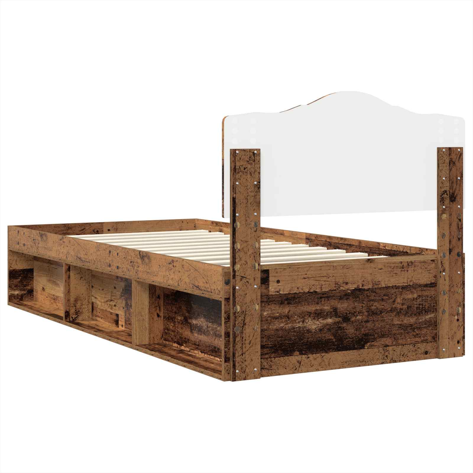 Cadre de lit Bois ancien 90 x 200 cm Bois de pin massif - XIOS