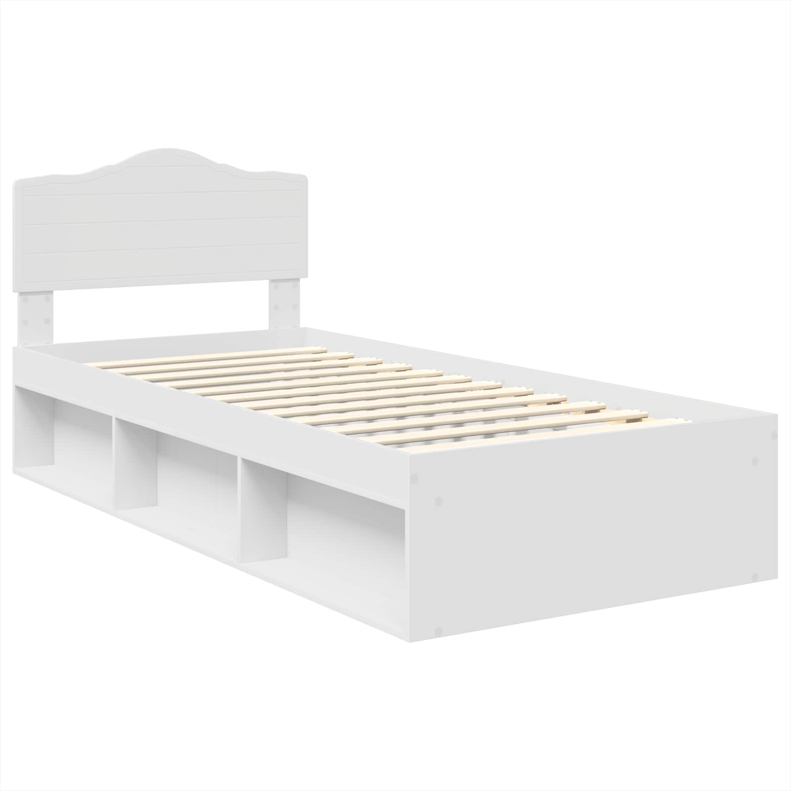 Cadre de lit Blanc 90 x 190 cm Bois de pin massif - XIOS