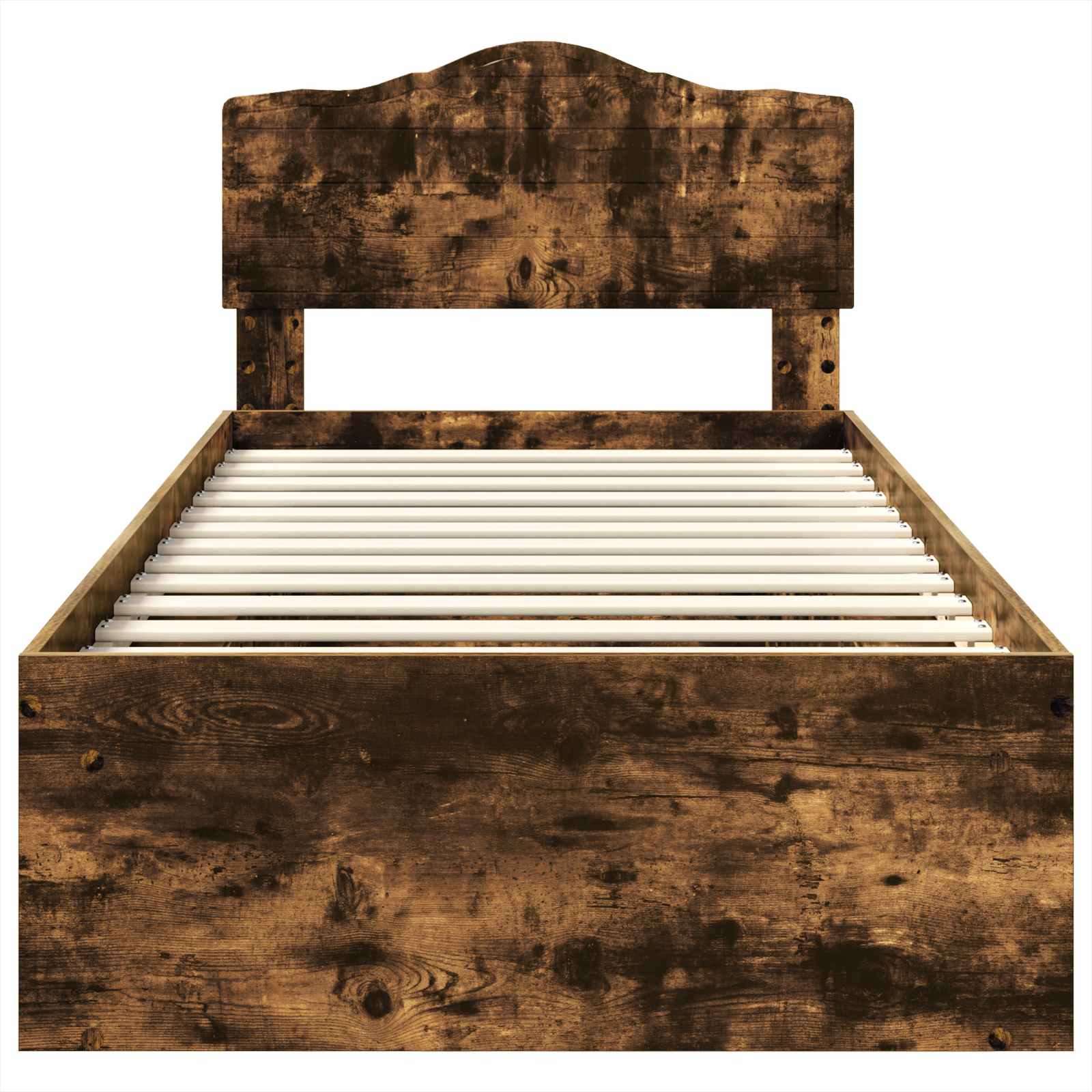 Cadre de lit Chêne fumé 90 x 190 cm Bois de pin massif - XIOS