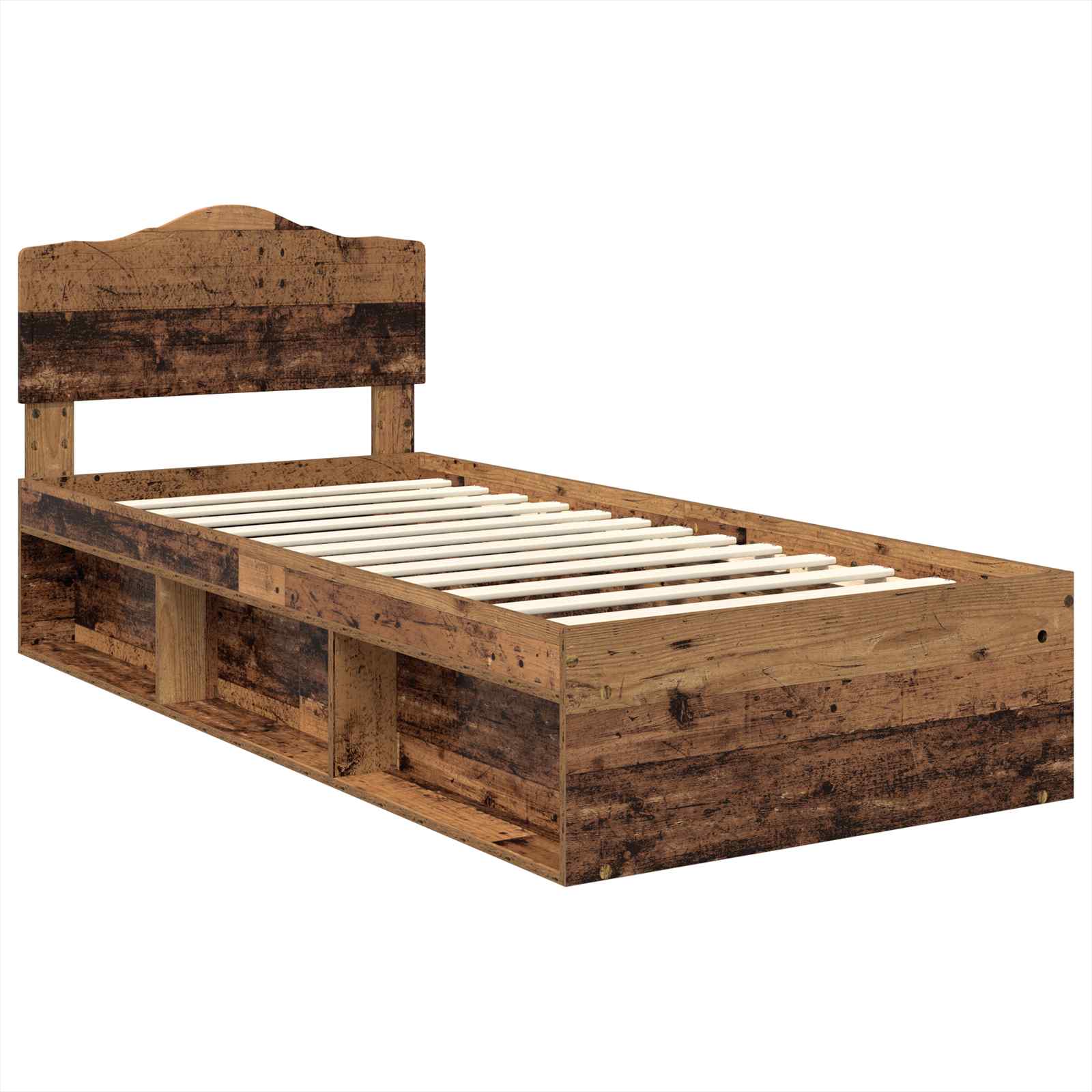 Cadre de lit Bois ancien 90 x 190 cm Bois de pin massif - XIOS