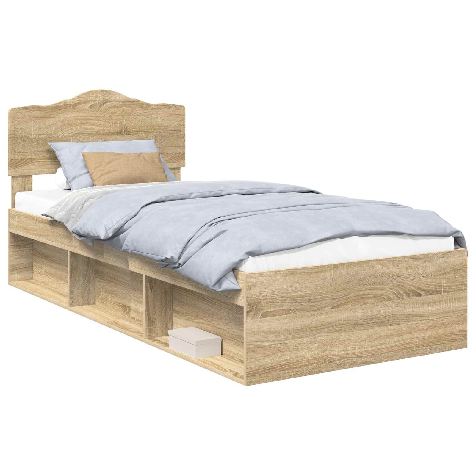 Cadre de lit Chêne Sonoma 75 x 190 cm Bois de pin massif - XIOS