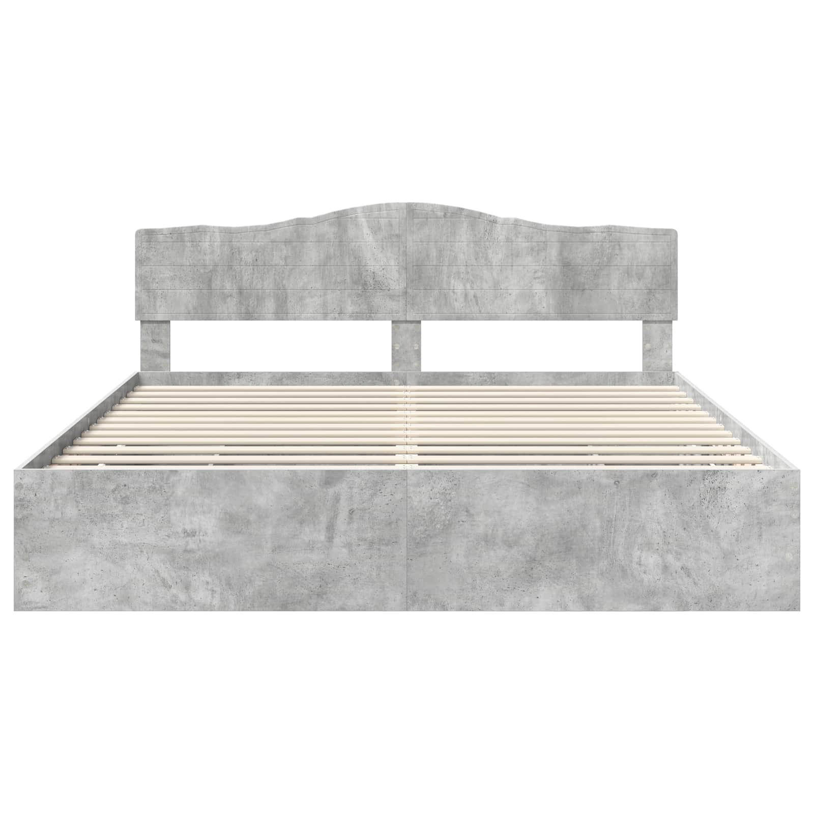 Cadre de lit Gris béton 200 x 200 cm Bois Ingénierie - XIOS