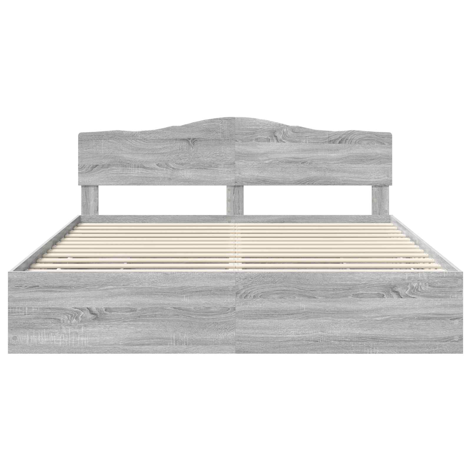 Cadre de lit Gris Sonoma 200 x 200 cm Bois Ingénierie - XIOS