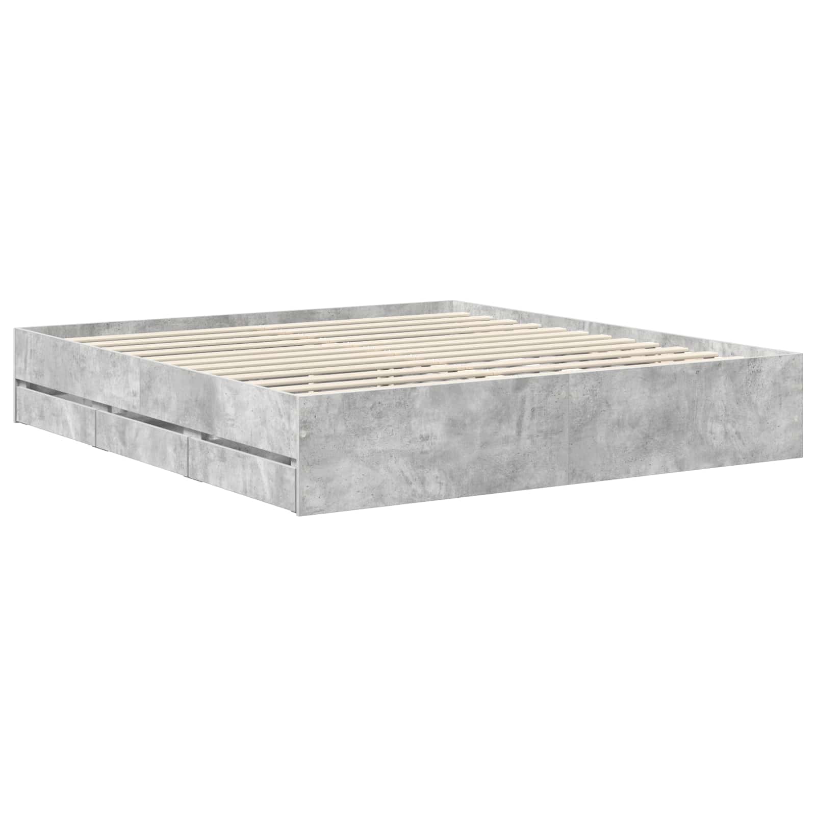 Cadre de lit Gris béton 180 x 200 cm Bois Ingénierie - XIOS
